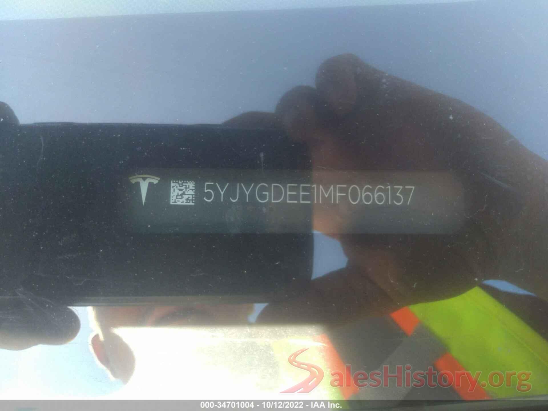 5YJYGDEE1MF066137 2021 TESLA MODEL Y