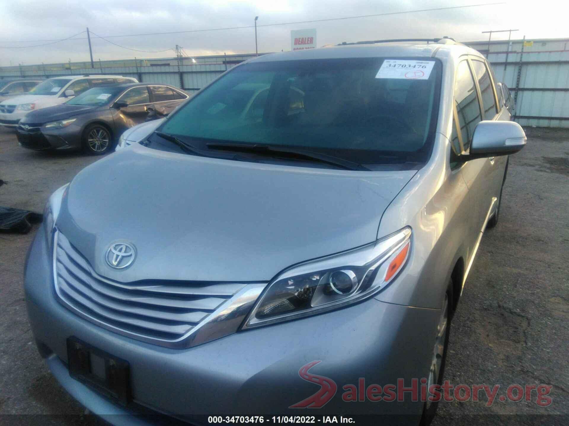 5TDYK3DCXGS764268 2016 TOYOTA SIENNA