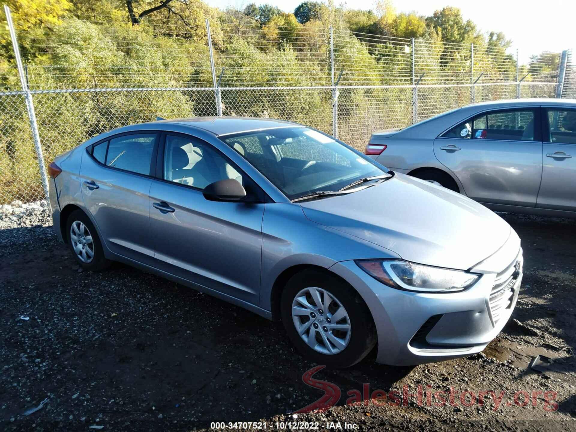 5NPD74LF7HH196988 2017 HYUNDAI ELANTRA