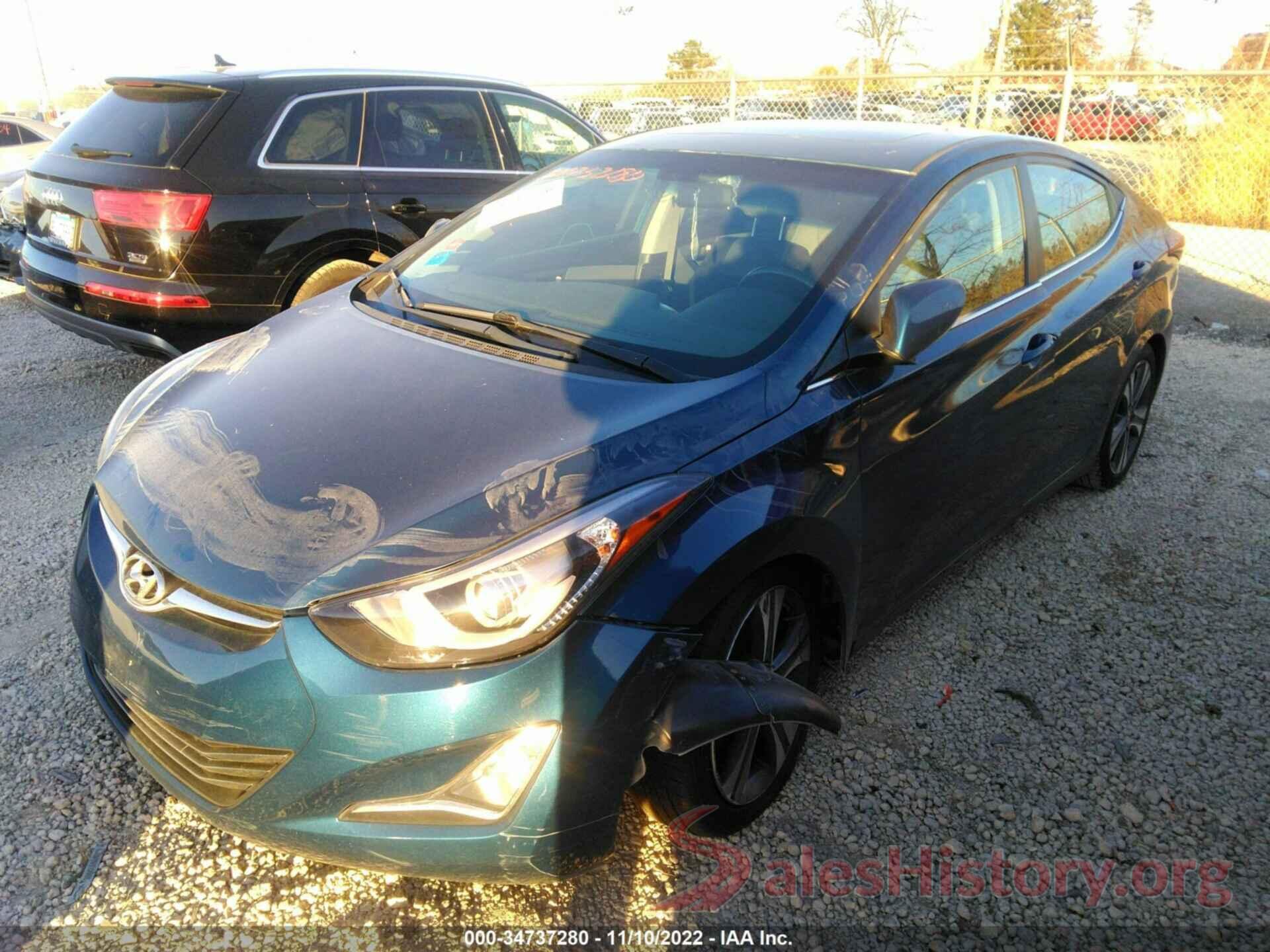 KMHDH4AH0EU149834 2014 HYUNDAI ELANTRA