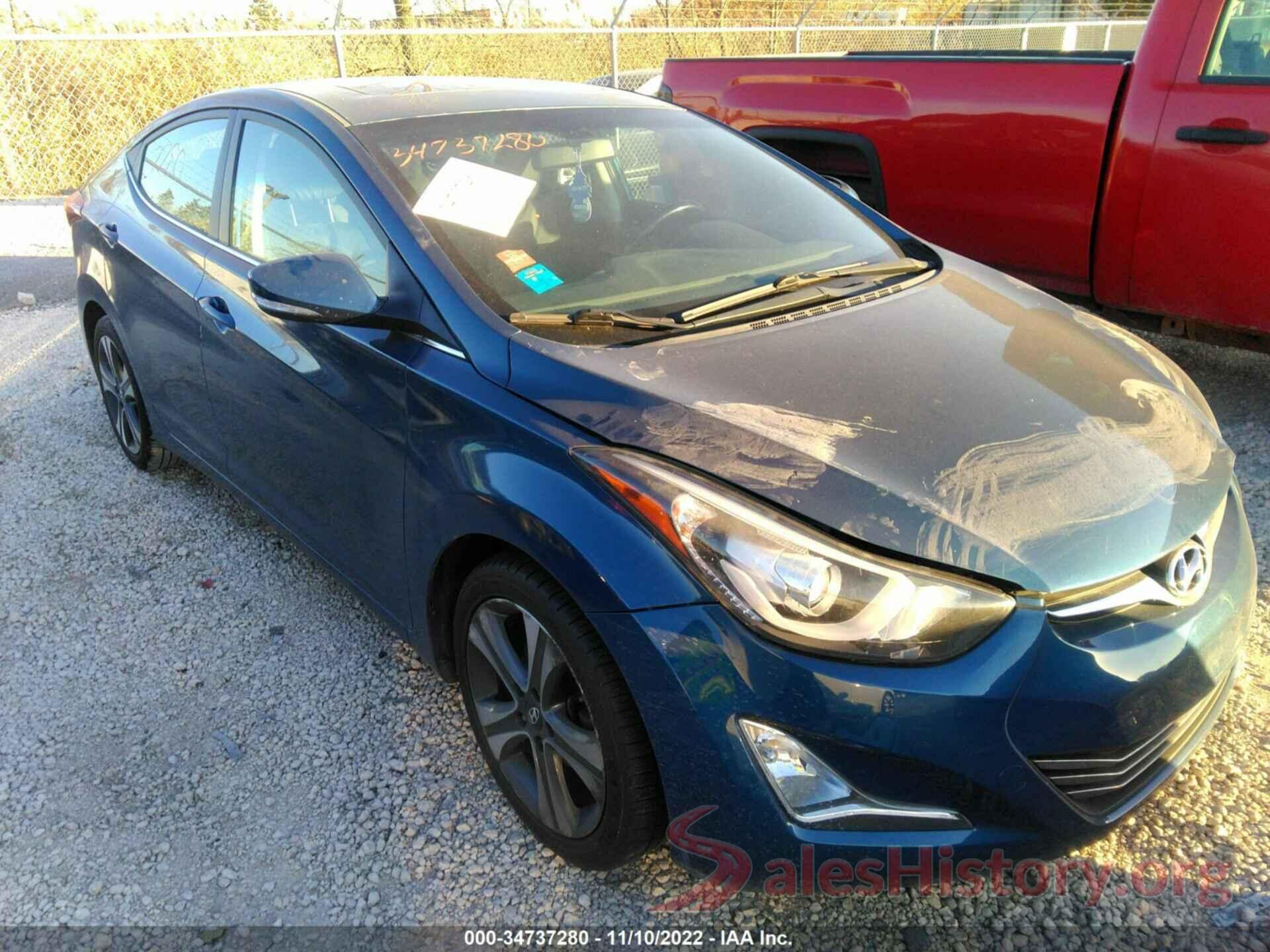 KMHDH4AH0EU149834 2014 HYUNDAI ELANTRA