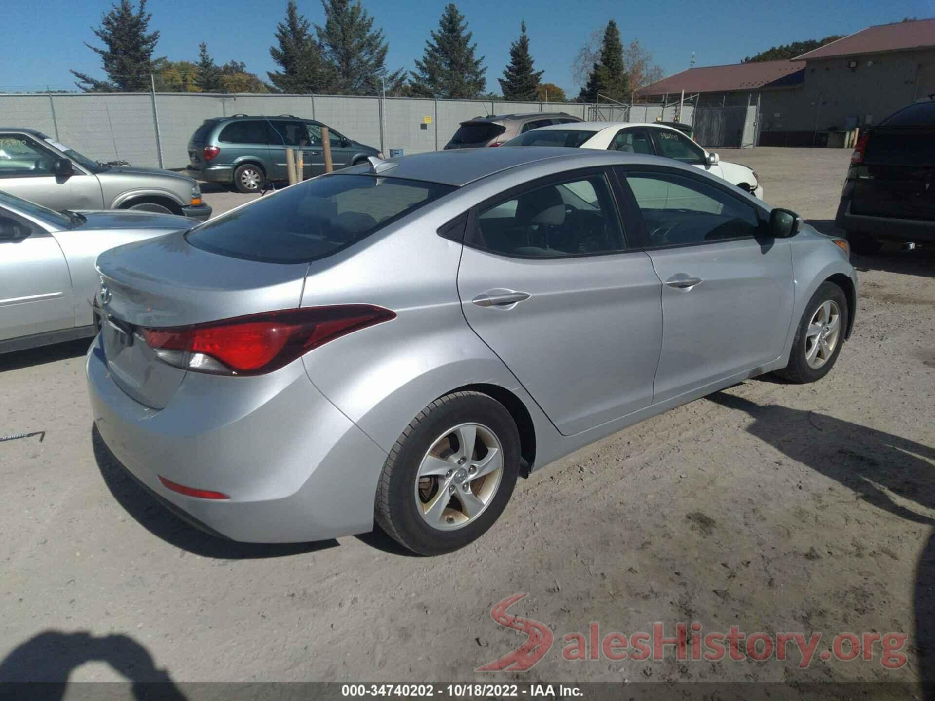 KMHDH4AE4EU186097 2014 HYUNDAI ELANTRA