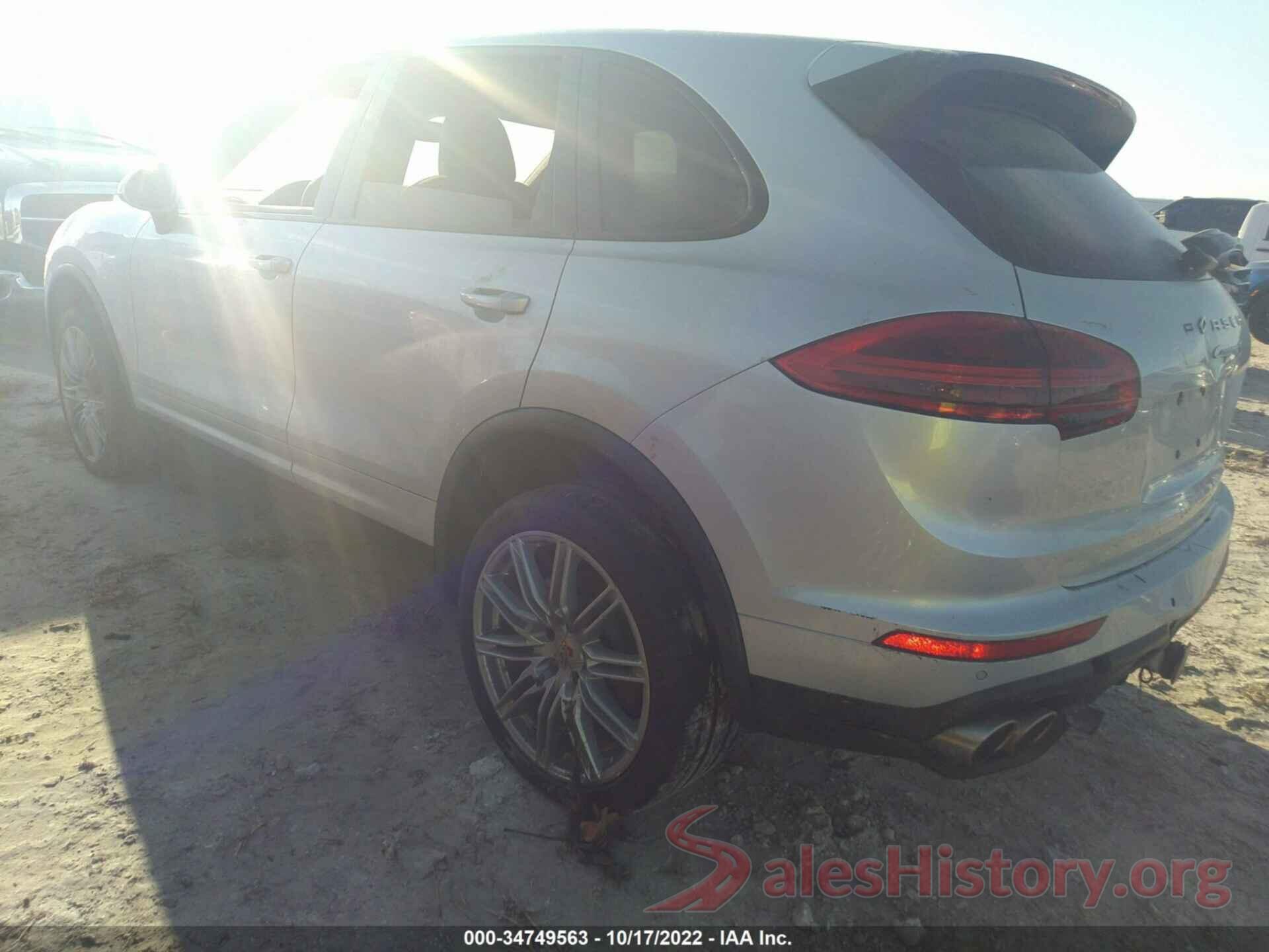 WP1AB2A22GLA92939 2016 PORSCHE CAYENNE