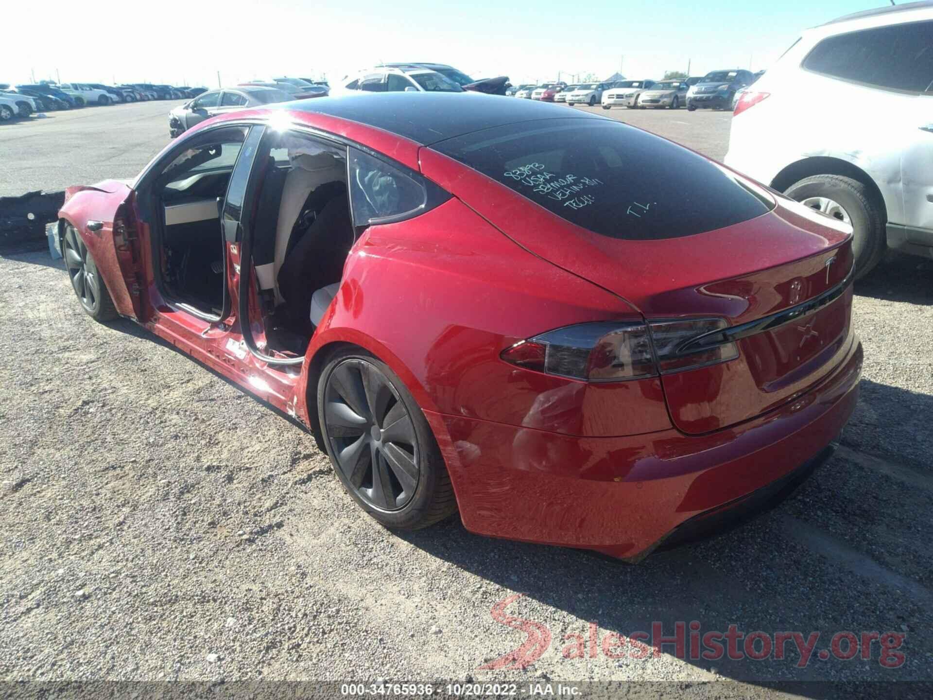 5YJSA1E5XNF459531 2022 TESLA MODEL S