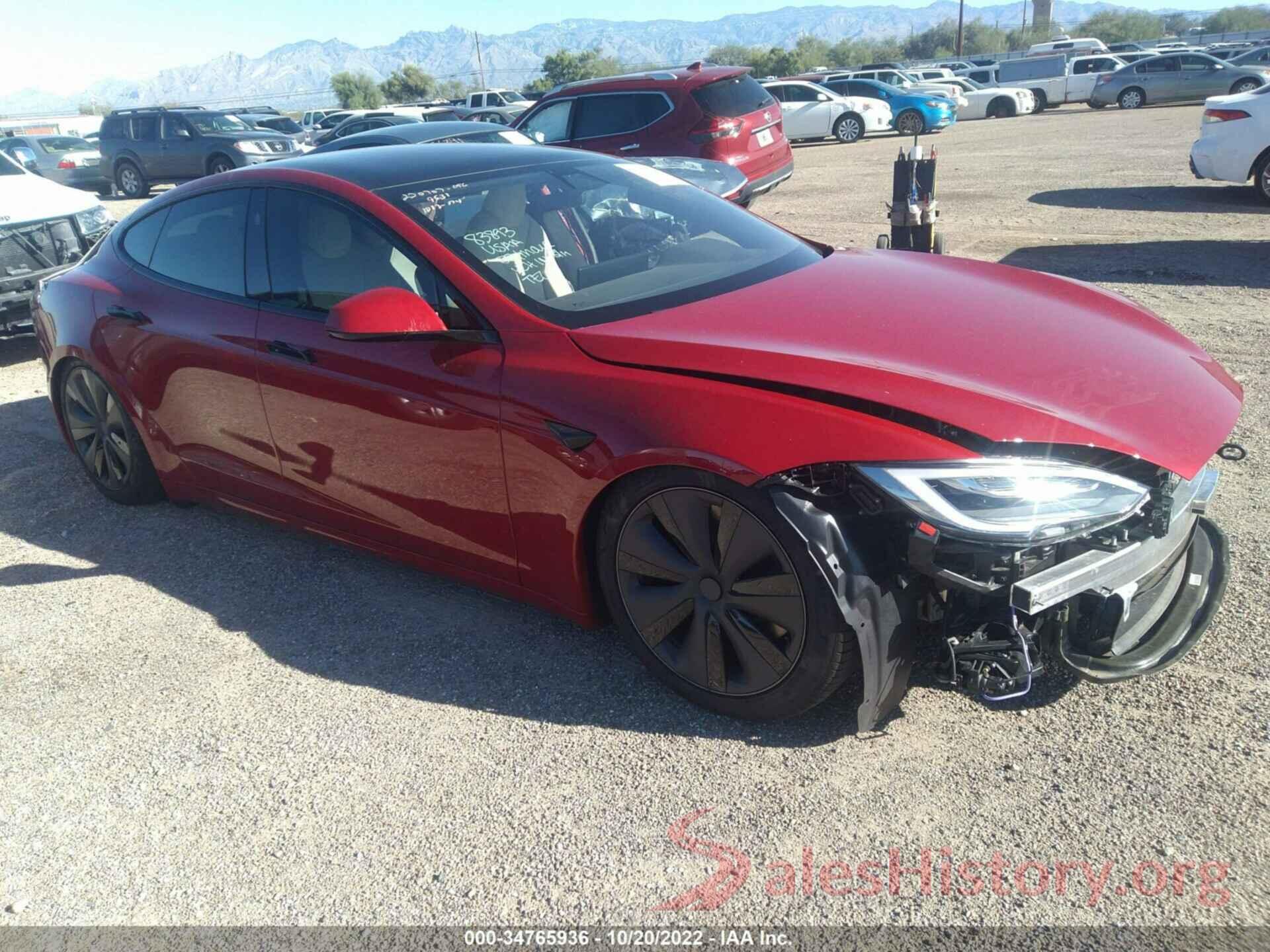 5YJSA1E5XNF459531 2022 TESLA MODEL S