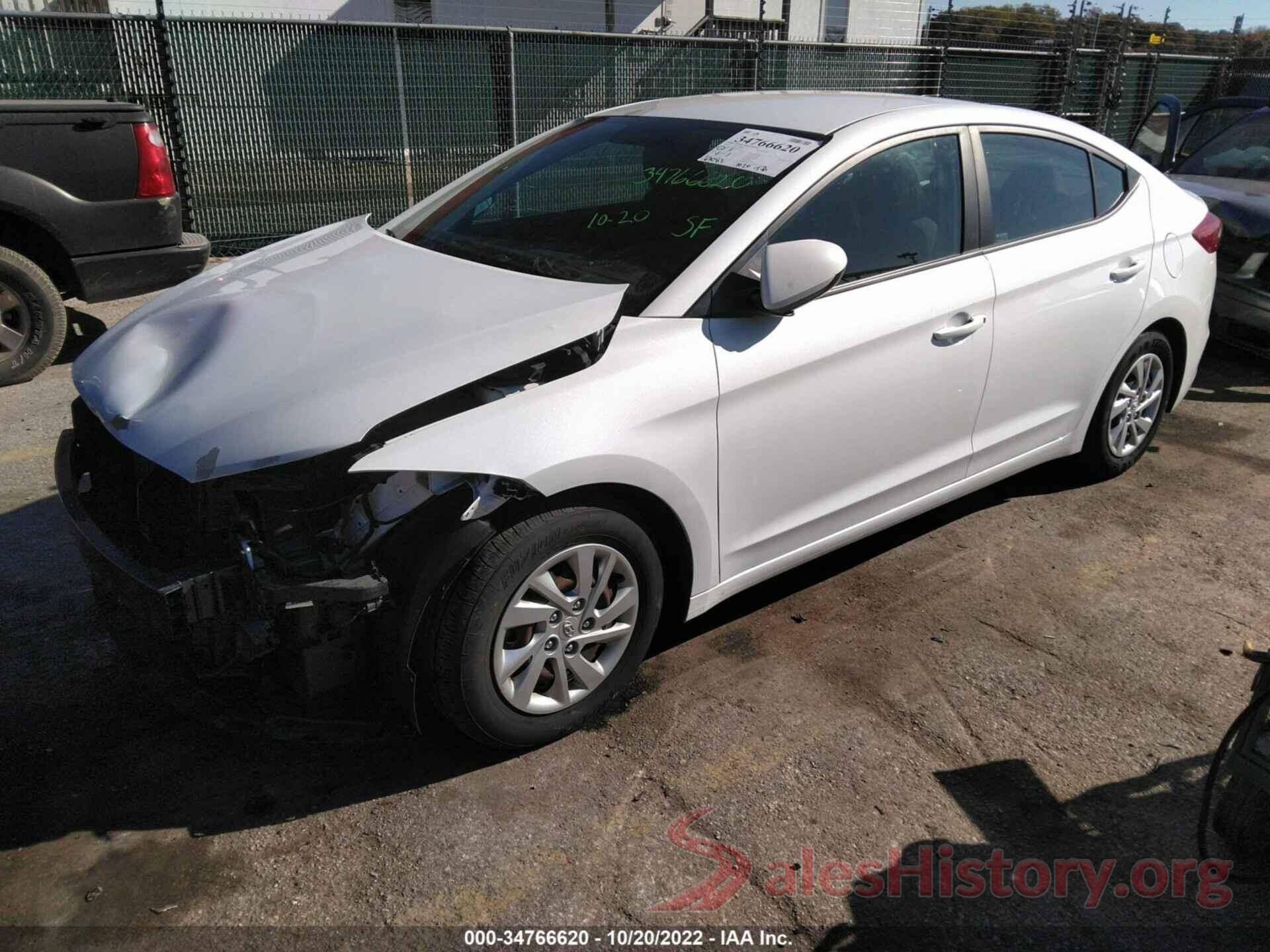 5NPD74LF0JH275893 2018 HYUNDAI ELANTRA