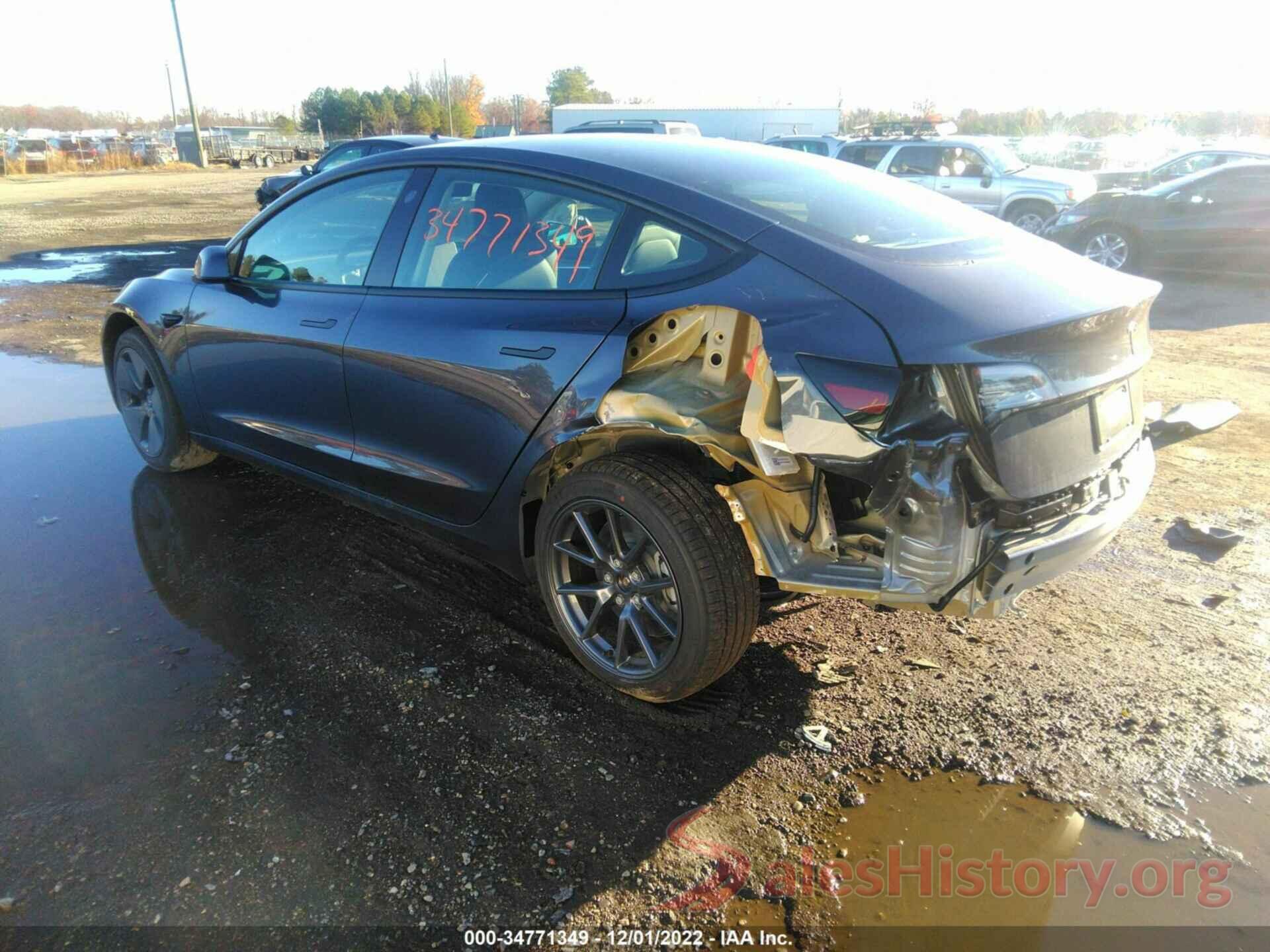 5YJ3E1EA0NF331868 2022 TESLA MODEL 3