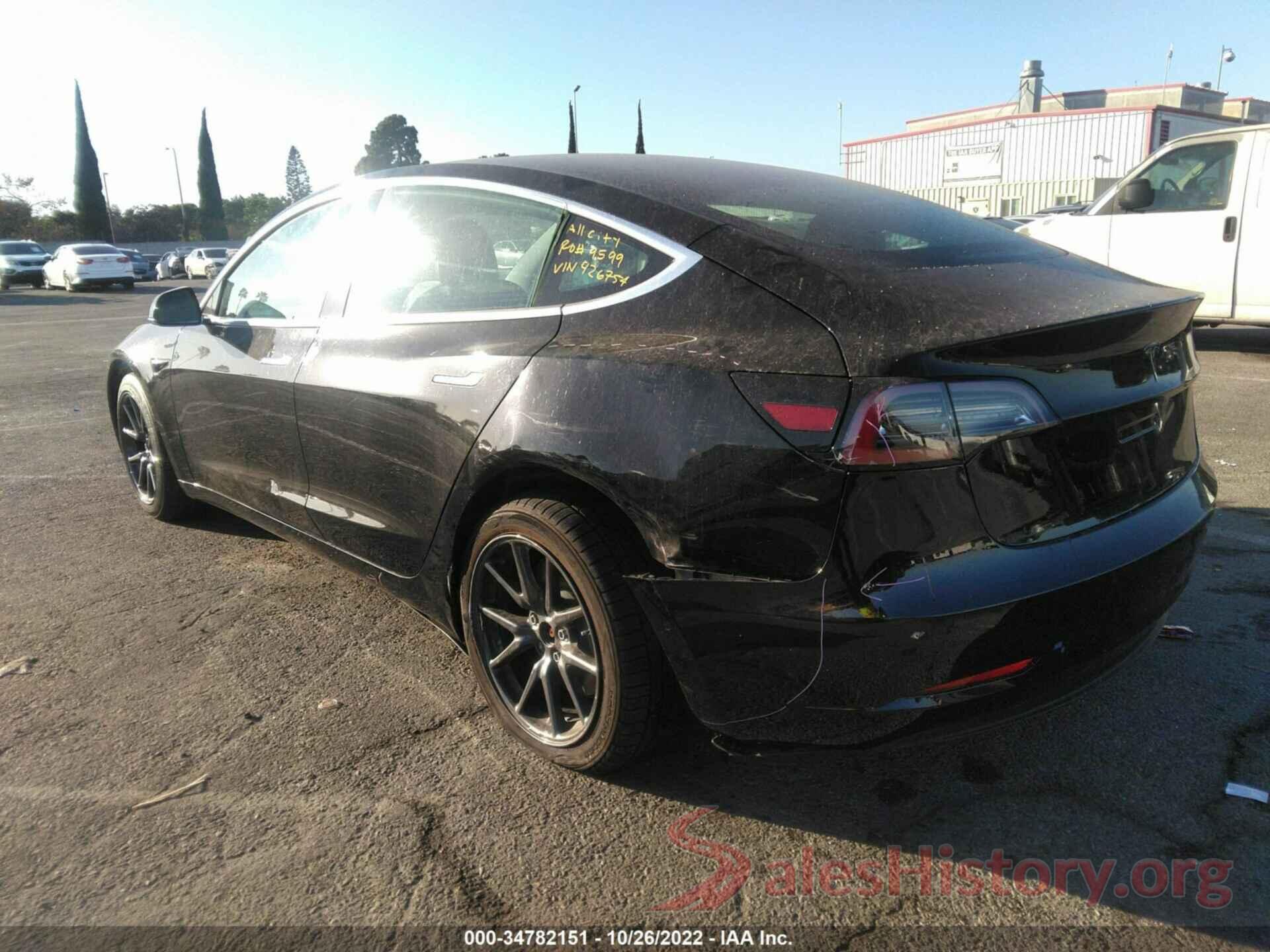 5YJ3E1EA6KF426754 2019 TESLA MODEL 3