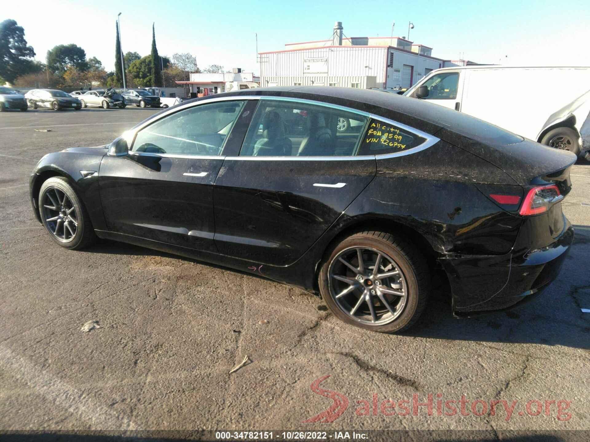 5YJ3E1EA6KF426754 2019 TESLA MODEL 3