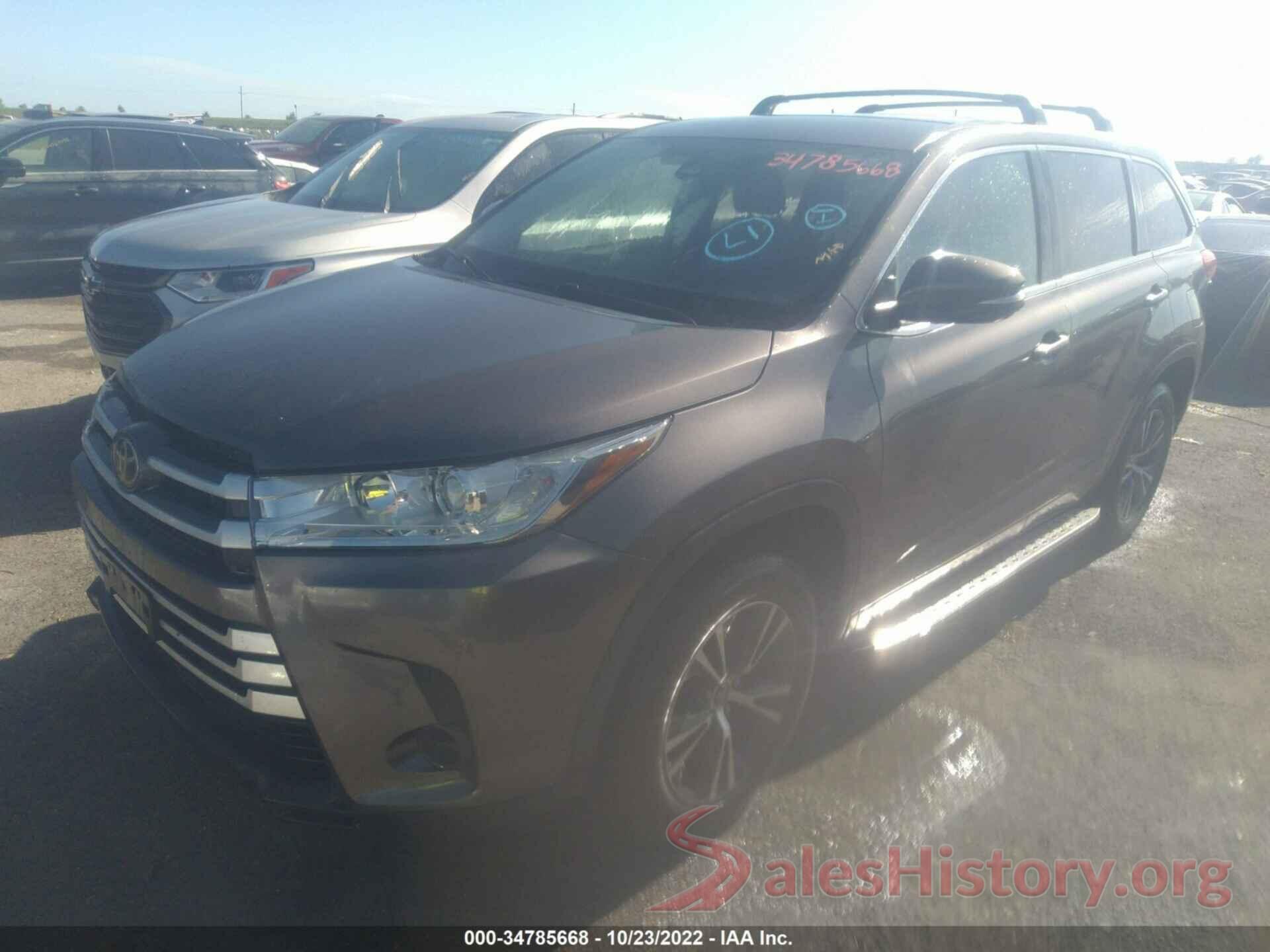 5TDZARFH4KS055198 2019 TOYOTA HIGHLANDER