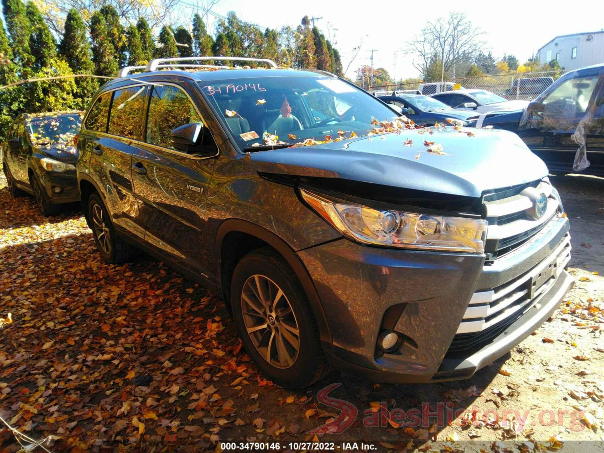 5TDJGRFH9KS058108 2019 TOYOTA HIGHLANDER