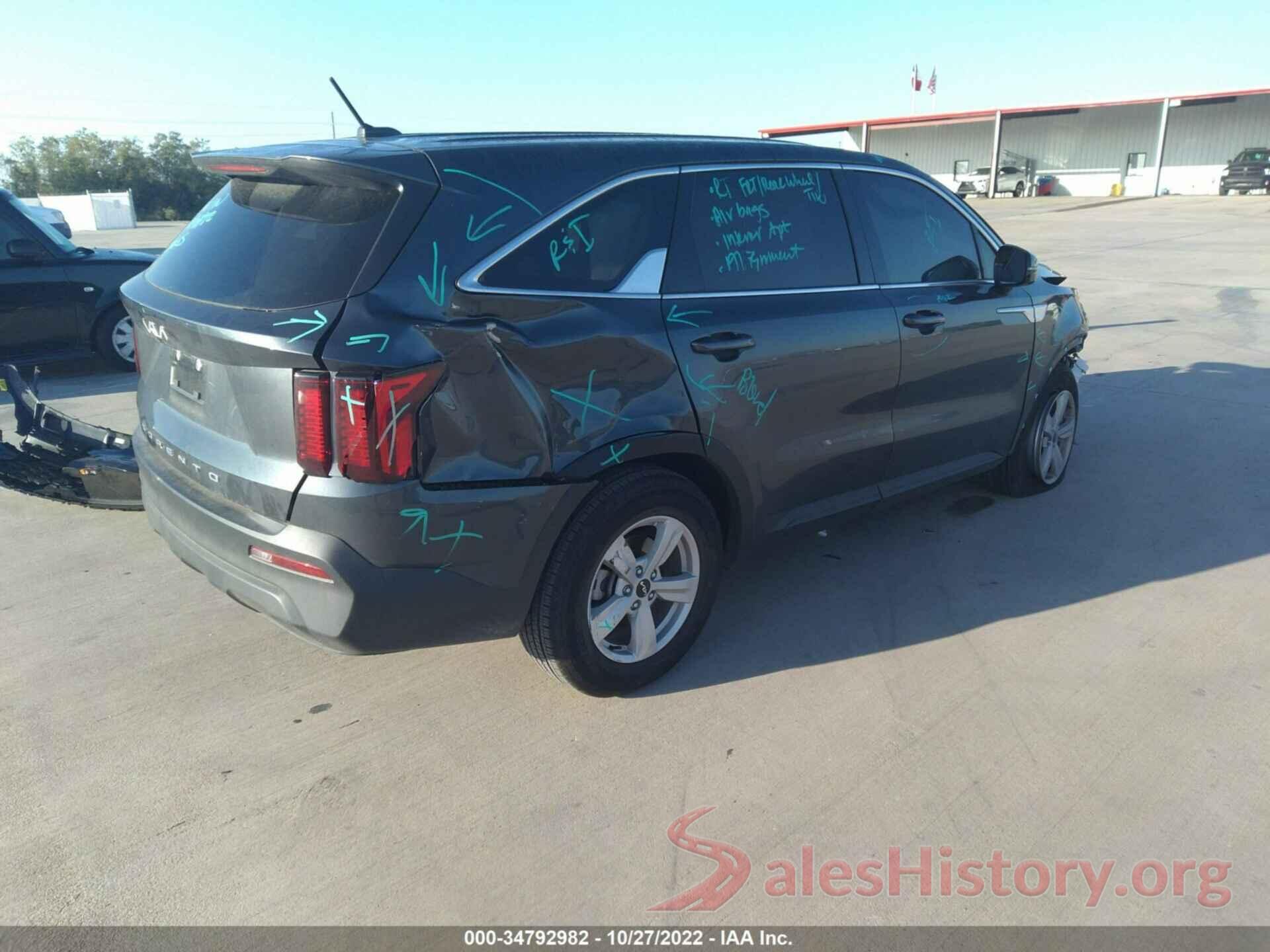 5XYRG4LC5NG114058 2022 KIA SORENTO