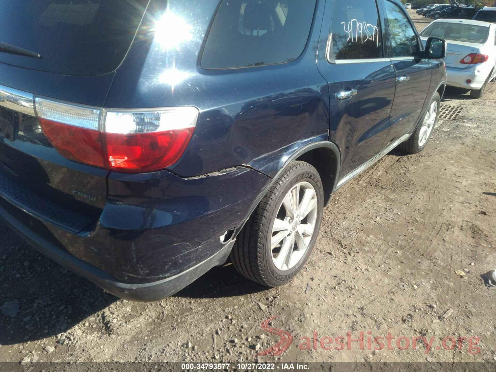 1C4RDJDG9DC597274 2013 DODGE DURANGO