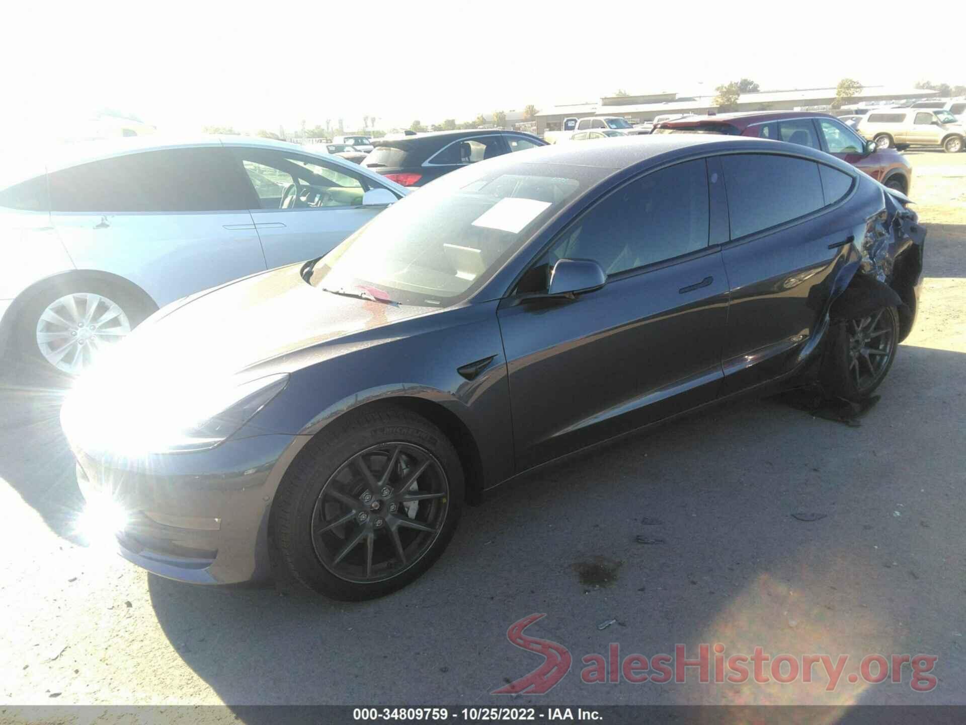 5YJ3E1EB9NF124775 2022 TESLA MODEL 3