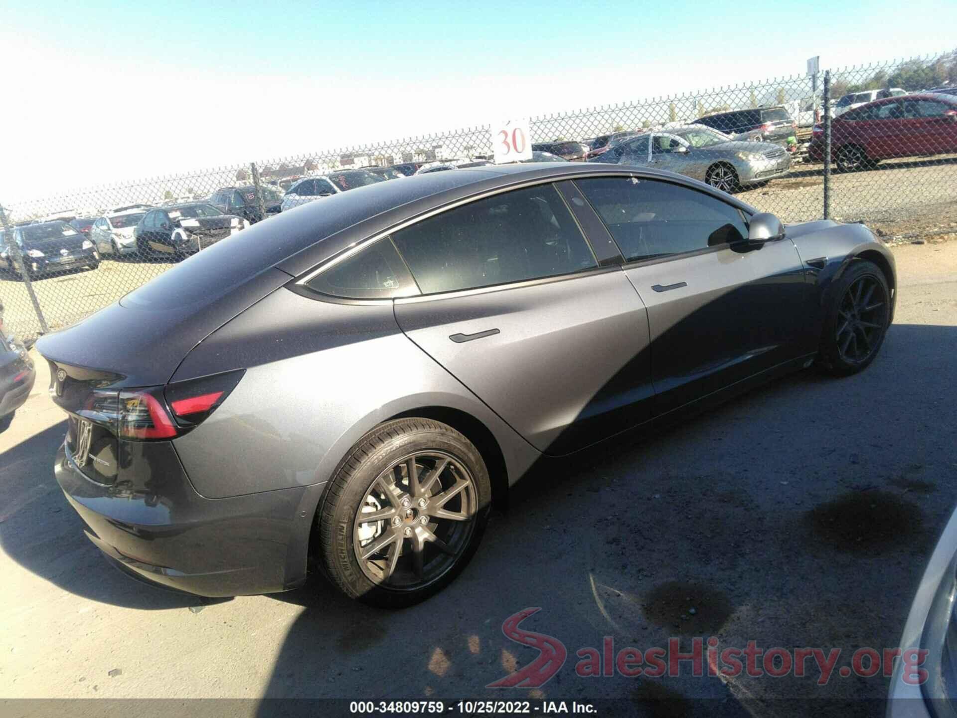 5YJ3E1EB9NF124775 2022 TESLA MODEL 3