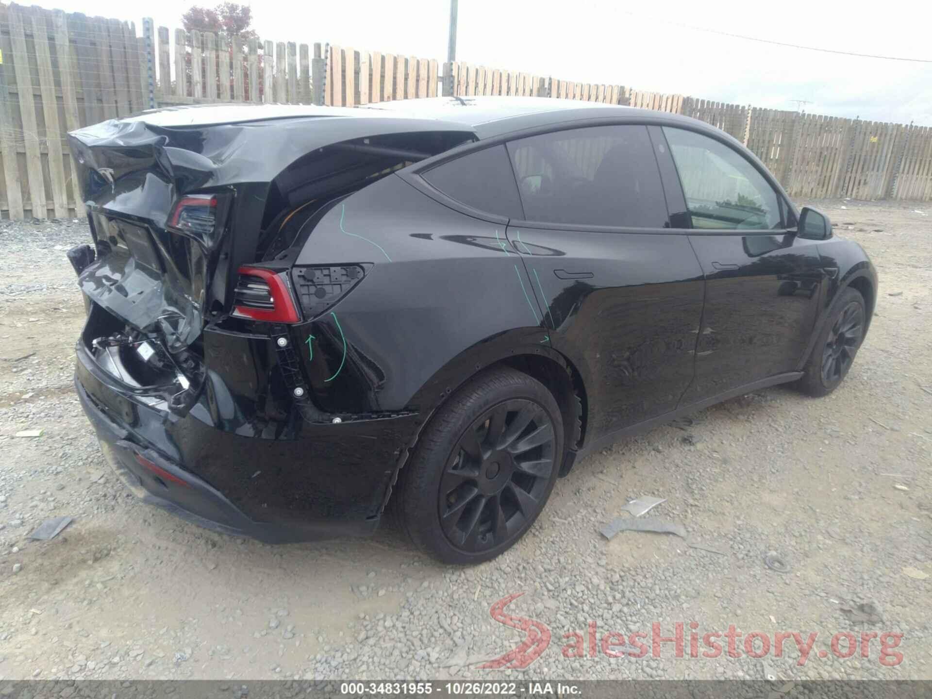 5YJYGDEE8MF283989 2021 TESLA MODEL Y