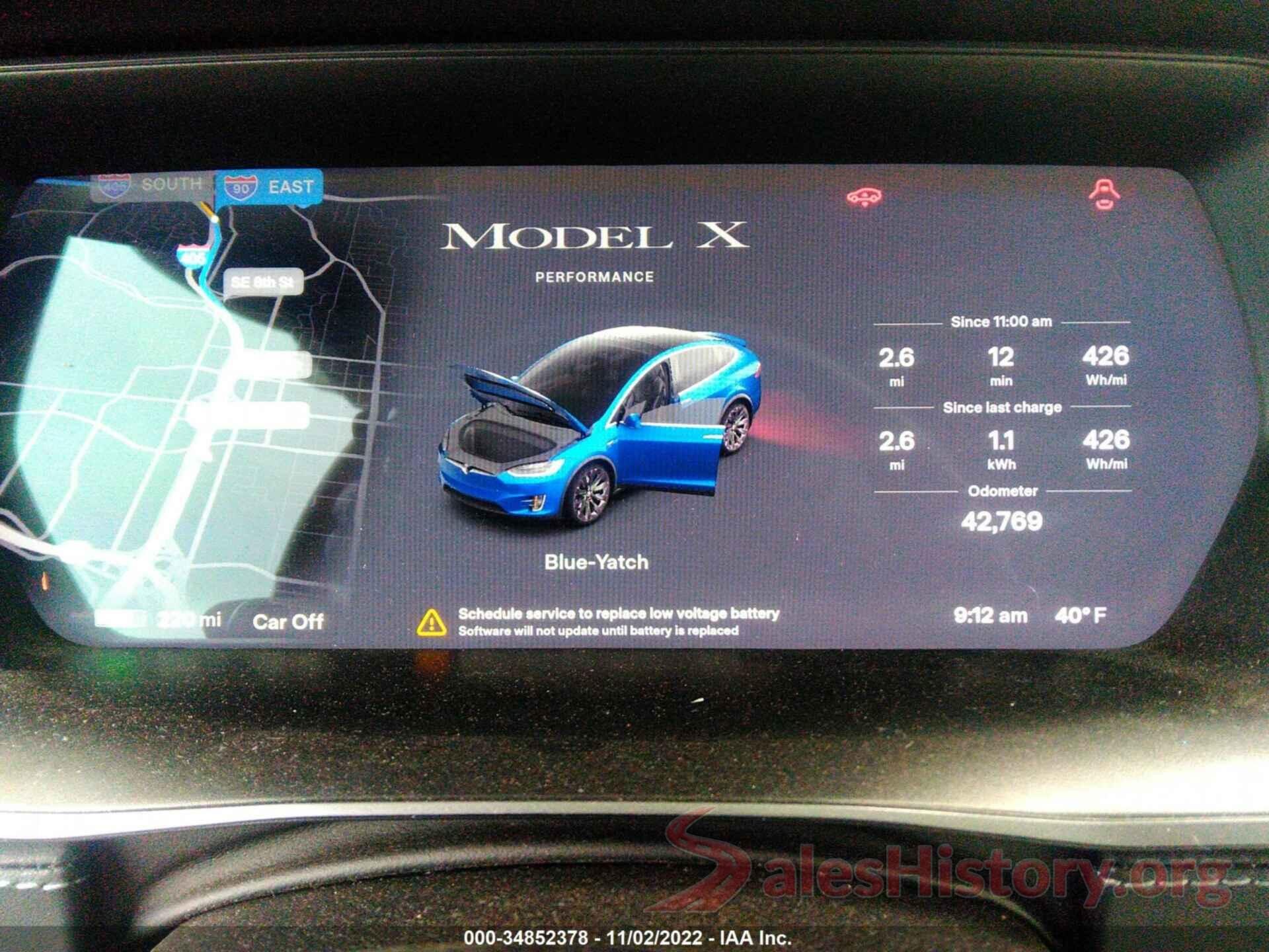 5YJXCBE44KF162487 2019 TESLA MODEL X