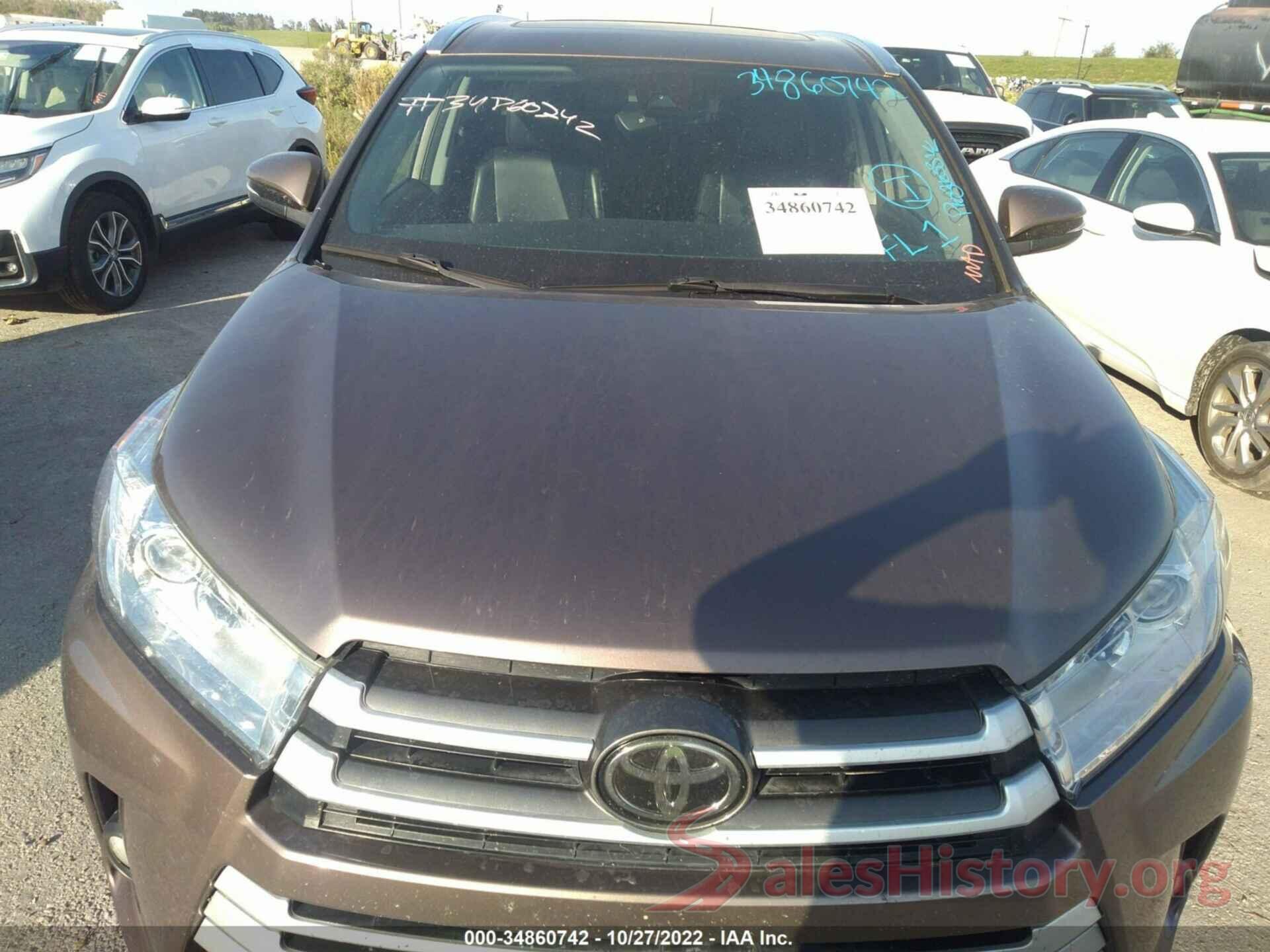 5TDJZRFH8JS846855 2018 TOYOTA HIGHLANDER