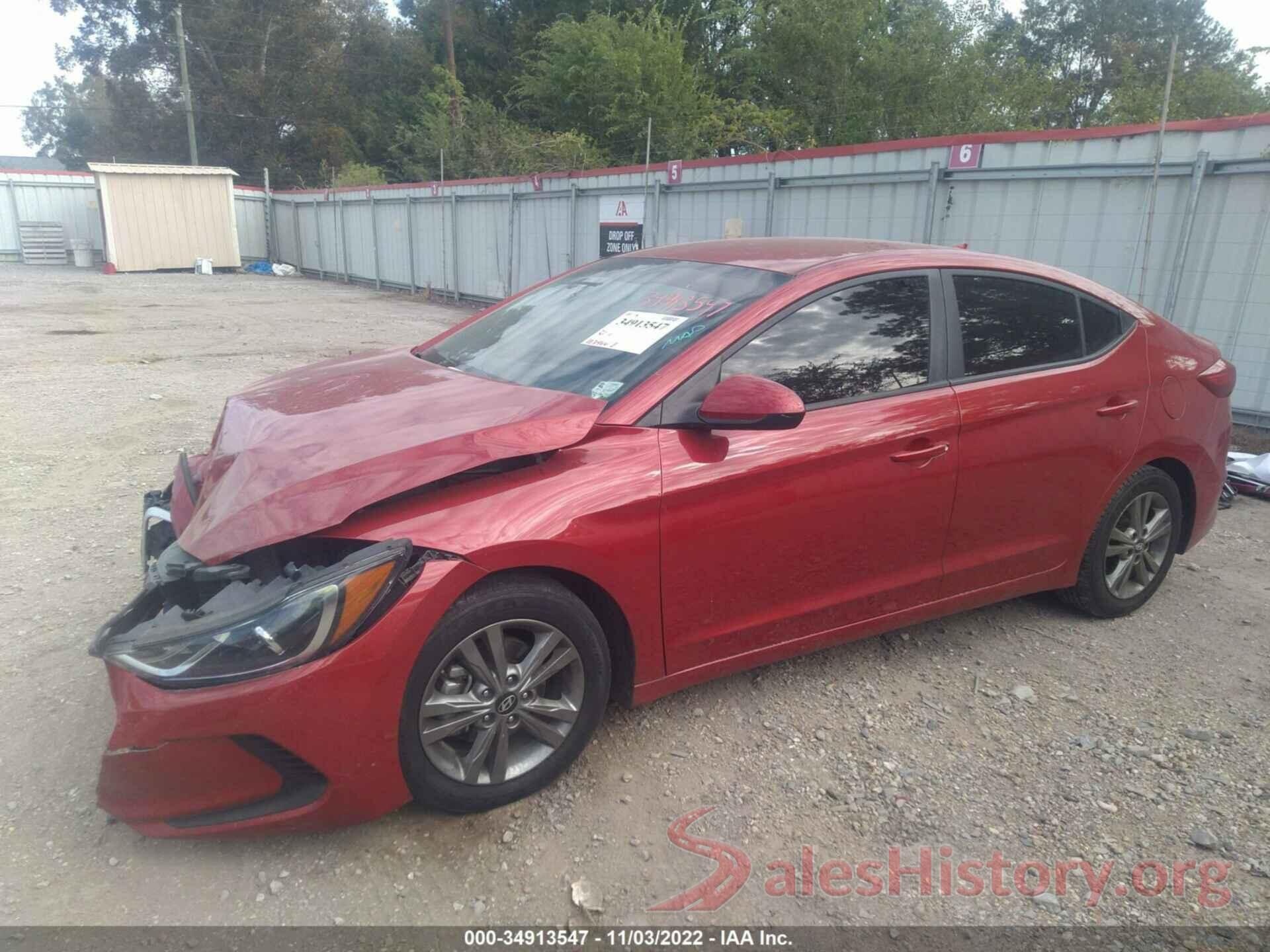 5NPD84LF5JH298163 2018 HYUNDAI ELANTRA