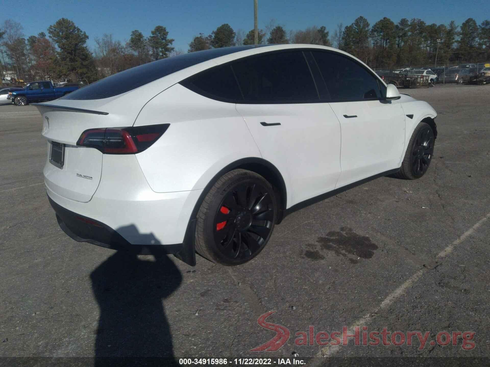 7SAYGDEF4NF455495 2022 TESLA MODEL Y