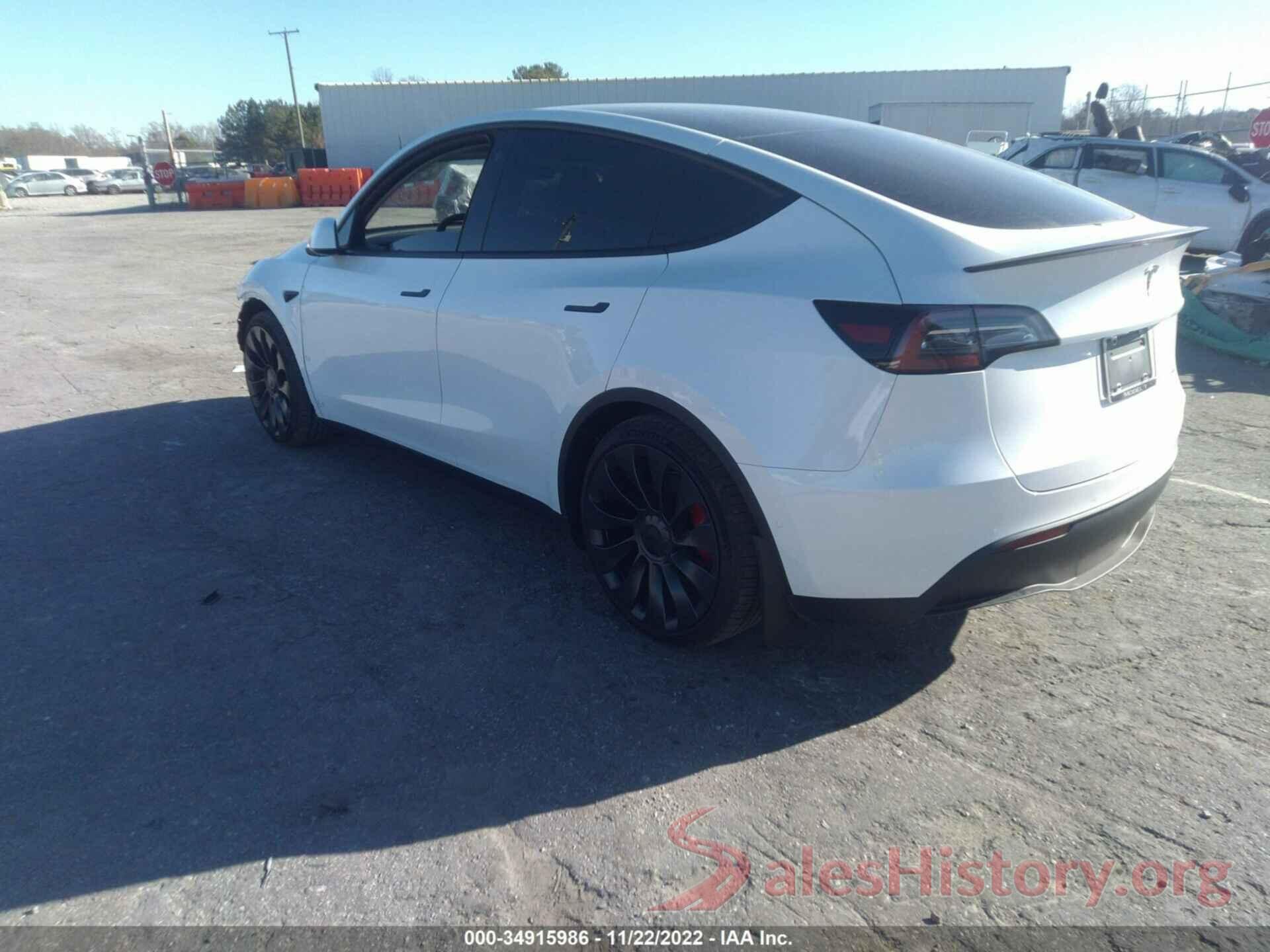 7SAYGDEF4NF455495 2022 TESLA MODEL Y