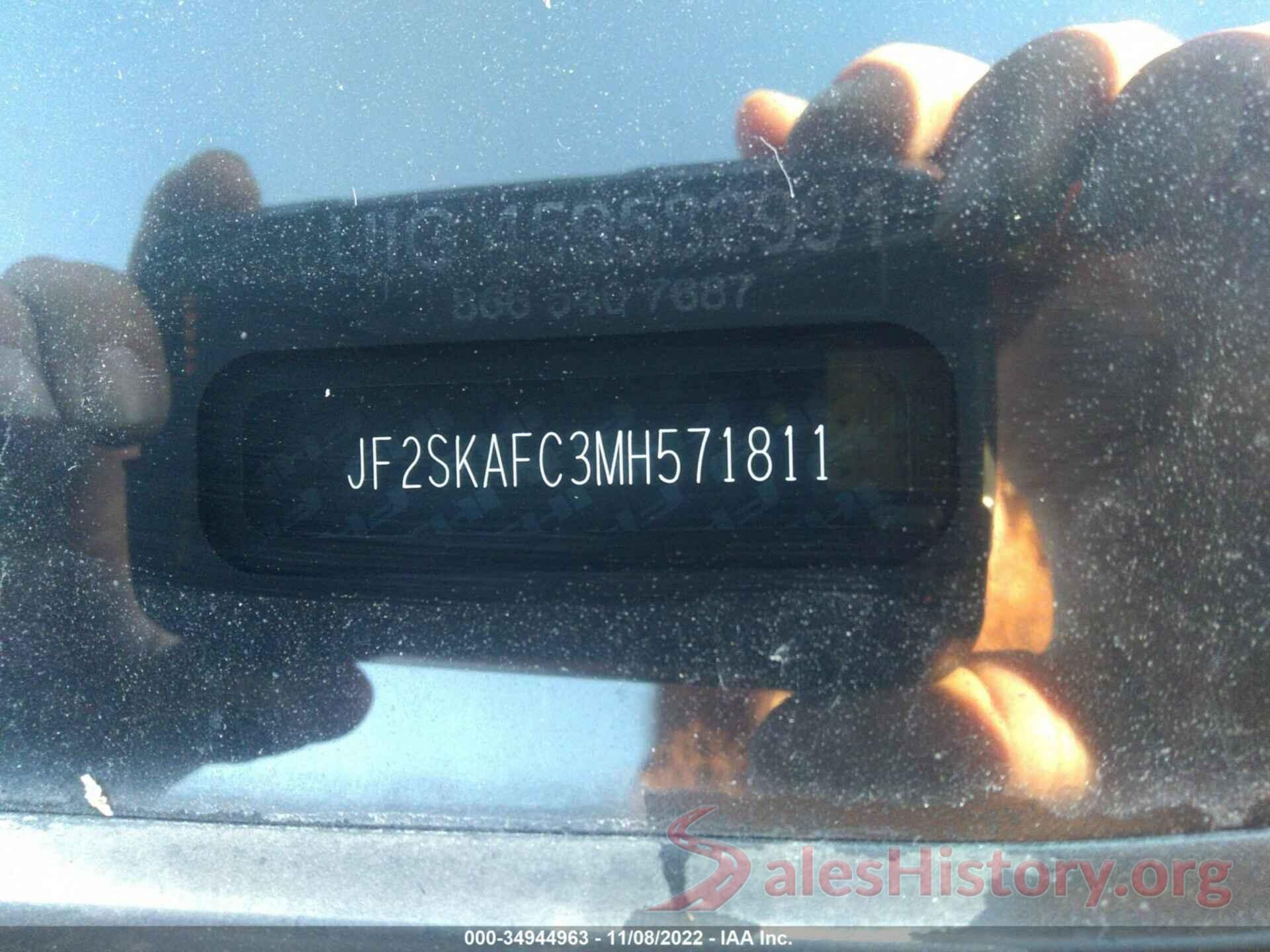 JF2SKAFC3MH571811 2021 SUBARU FORESTER