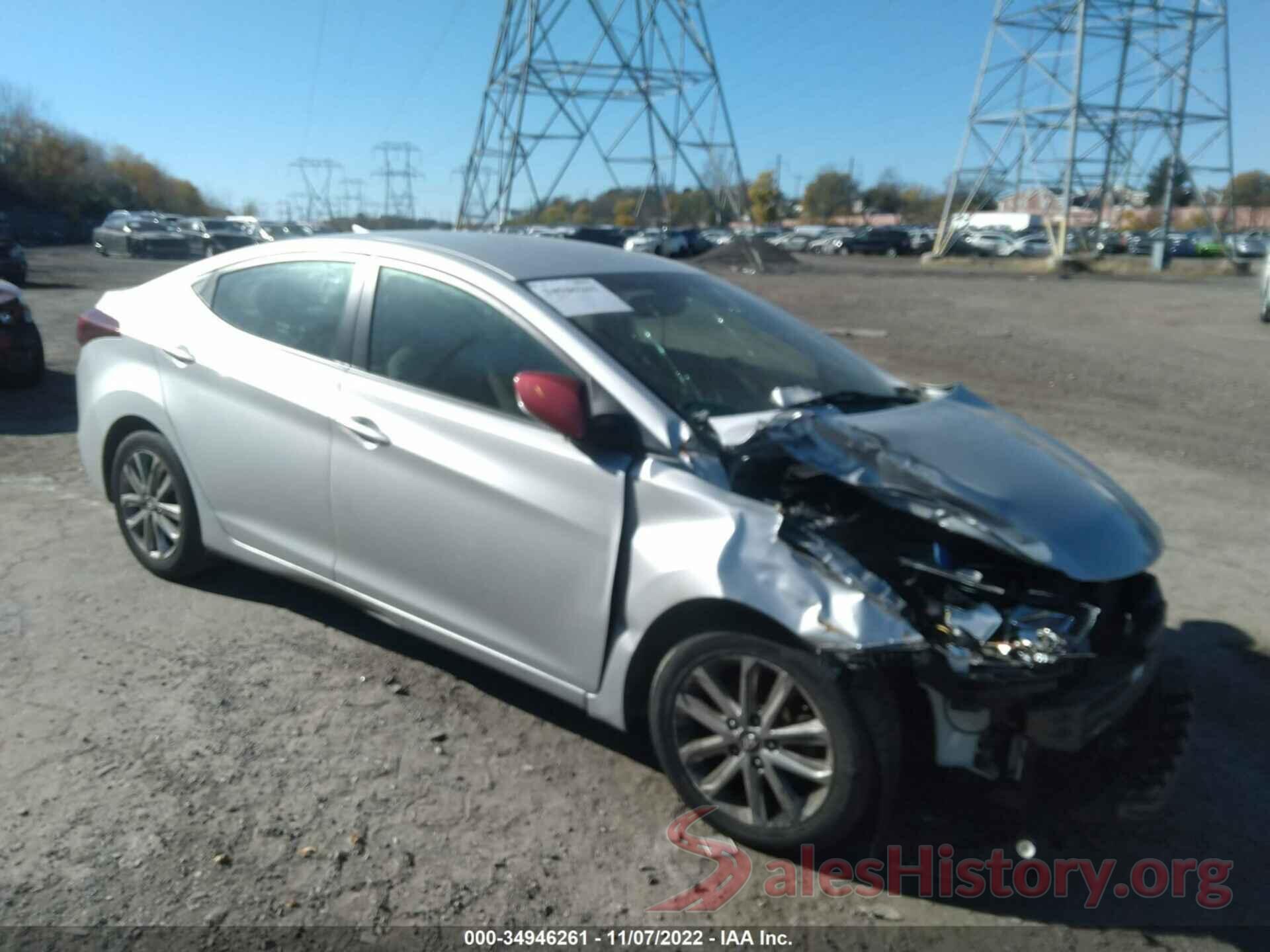 5NPDH4AE3GH654533 2016 HYUNDAI ELANTRA