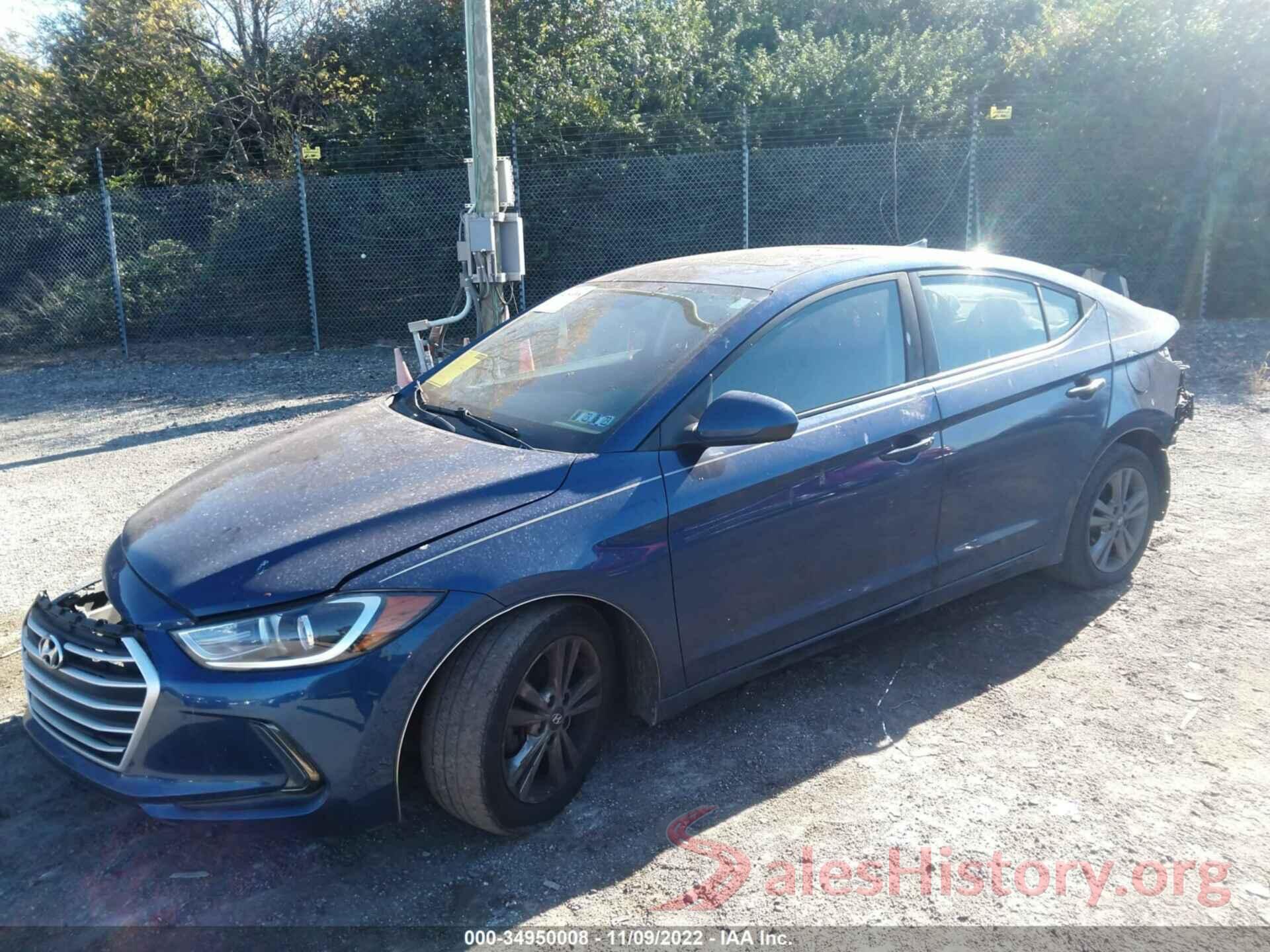 5NPD84LF8JH275945 2018 HYUNDAI ELANTRA