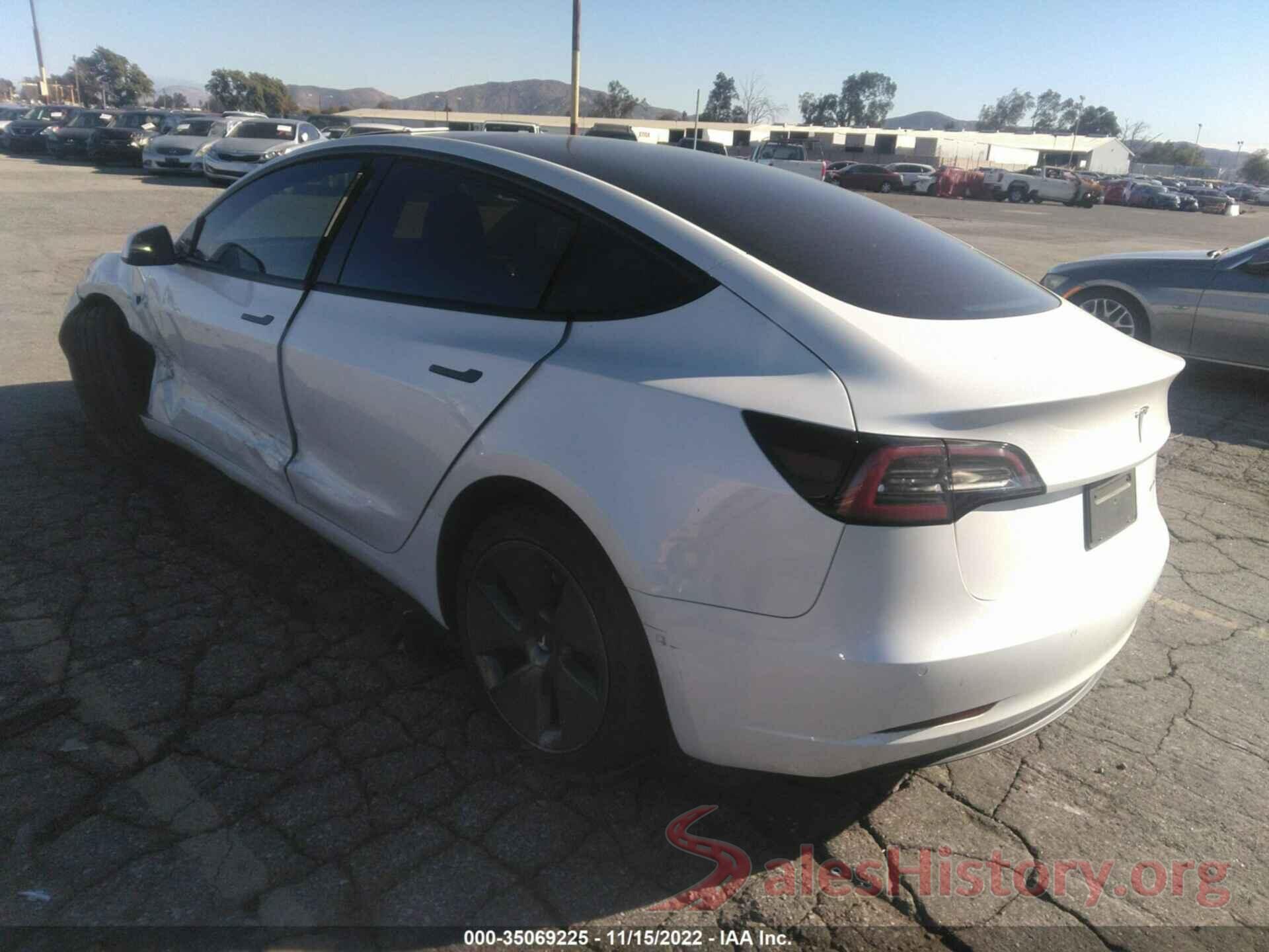 5YJ3E1EB1NF173369 2022 TESLA MODEL 3