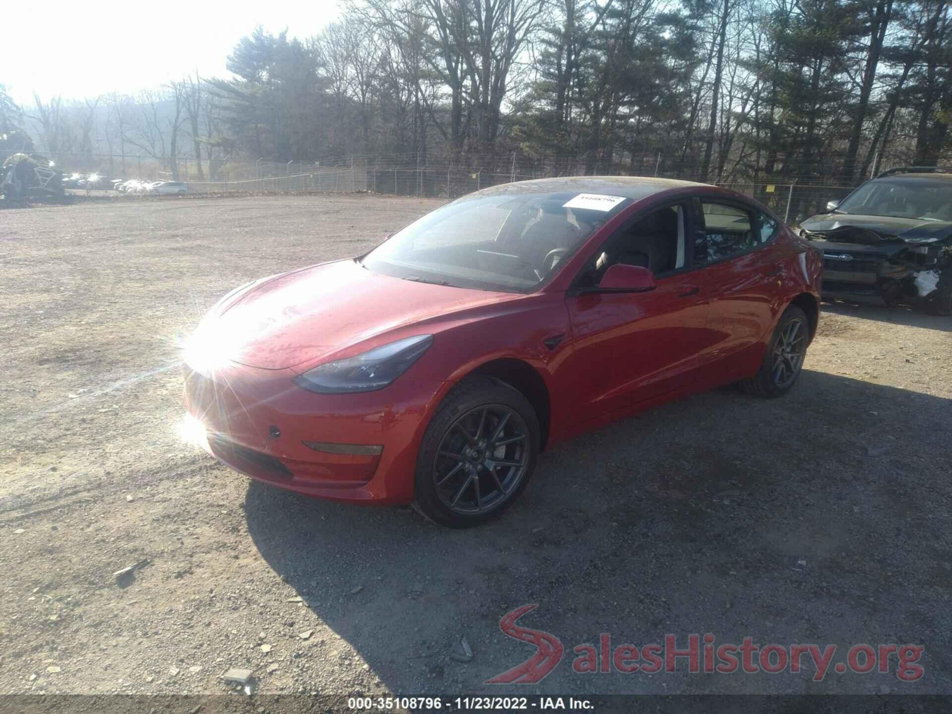 5YJ3E1EB9NF183311 2022 TESLA MODEL 3