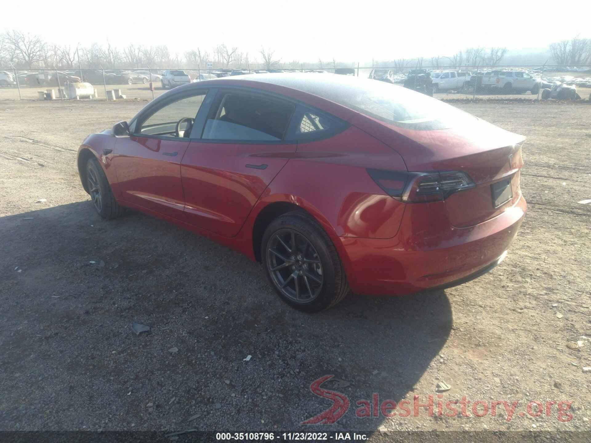 5YJ3E1EB9NF183311 2022 TESLA MODEL 3