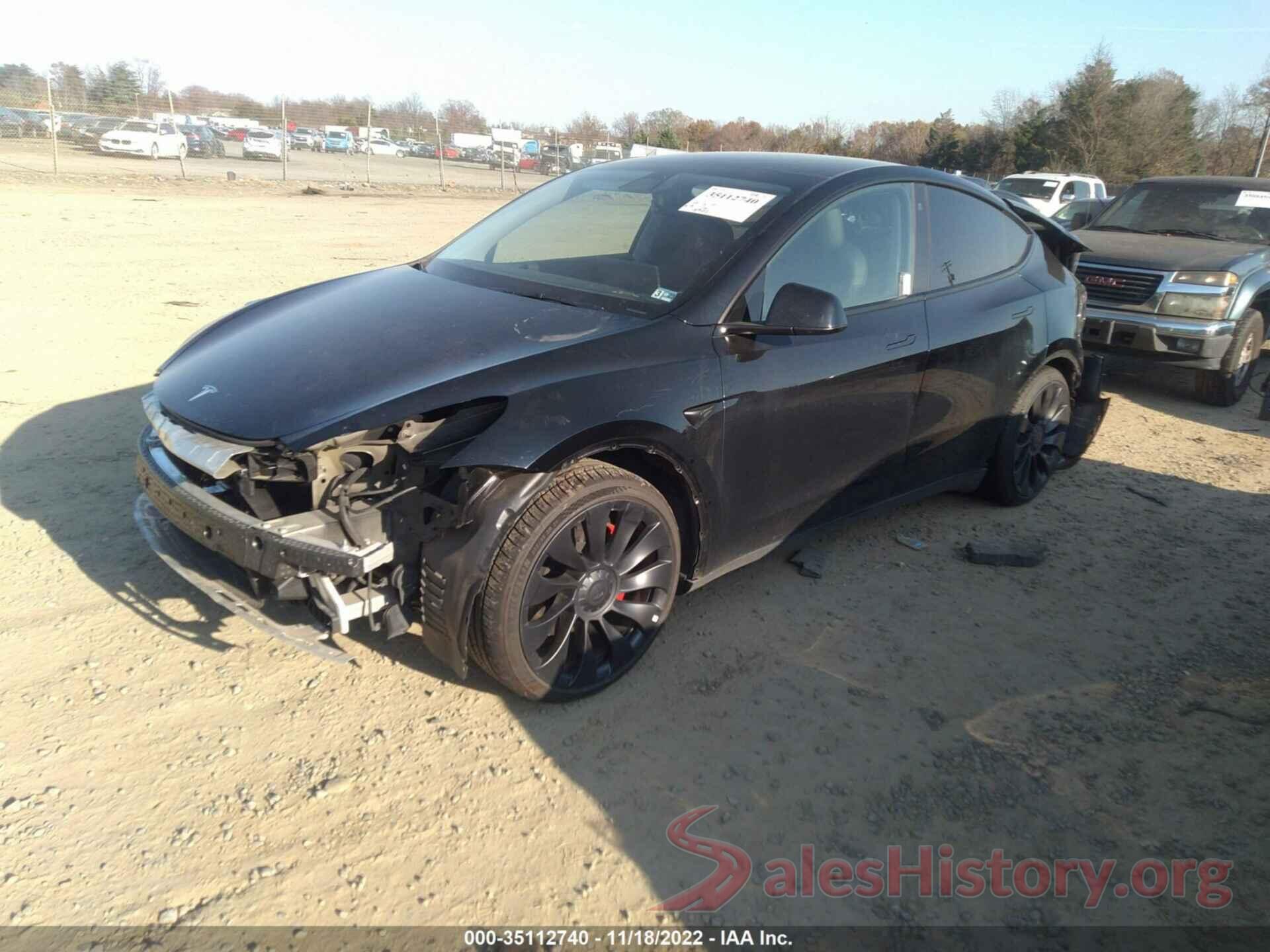 7SAYGDEF5NF393766 2022 TESLA MODEL Y