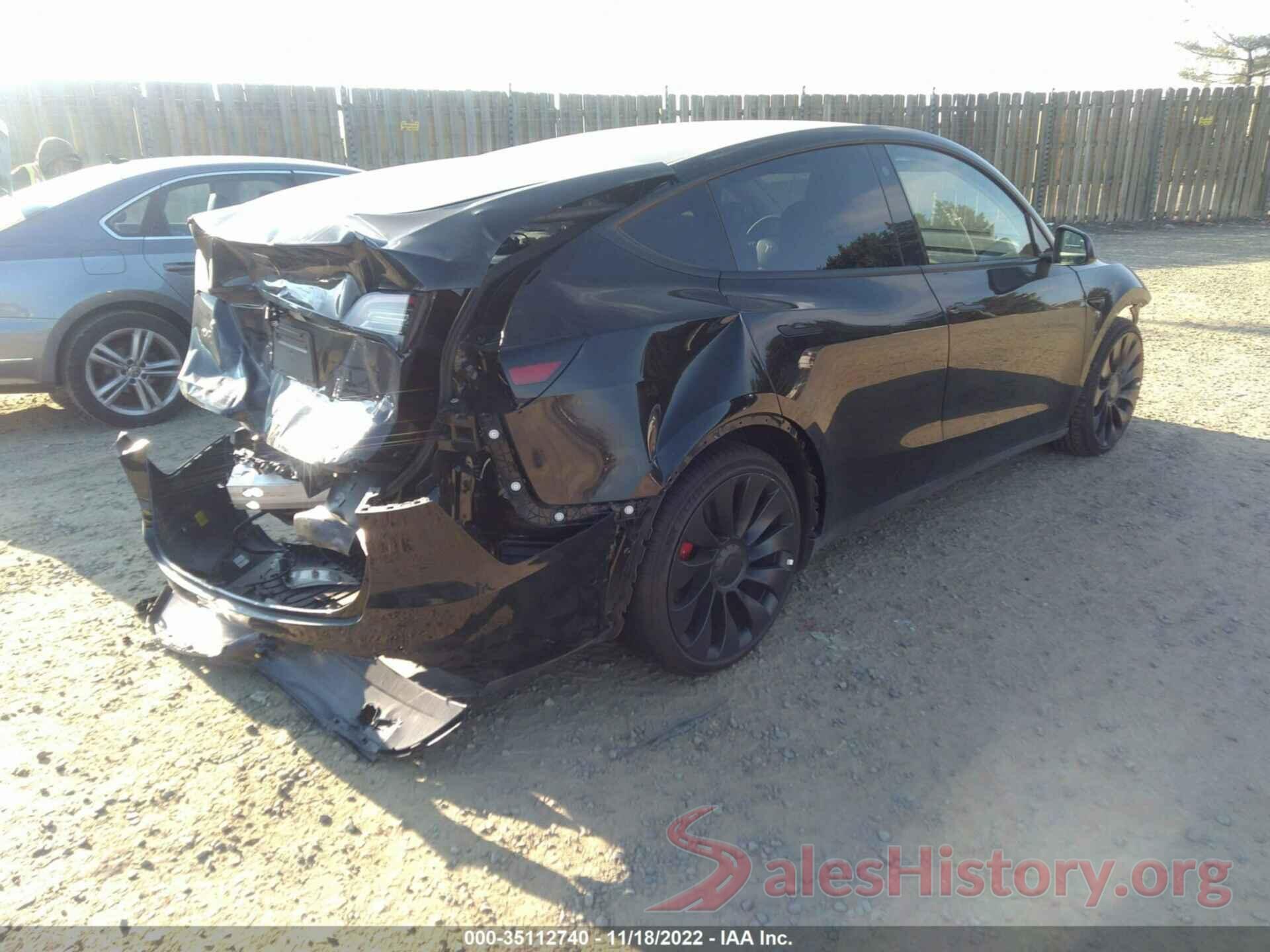 7SAYGDEF5NF393766 2022 TESLA MODEL Y