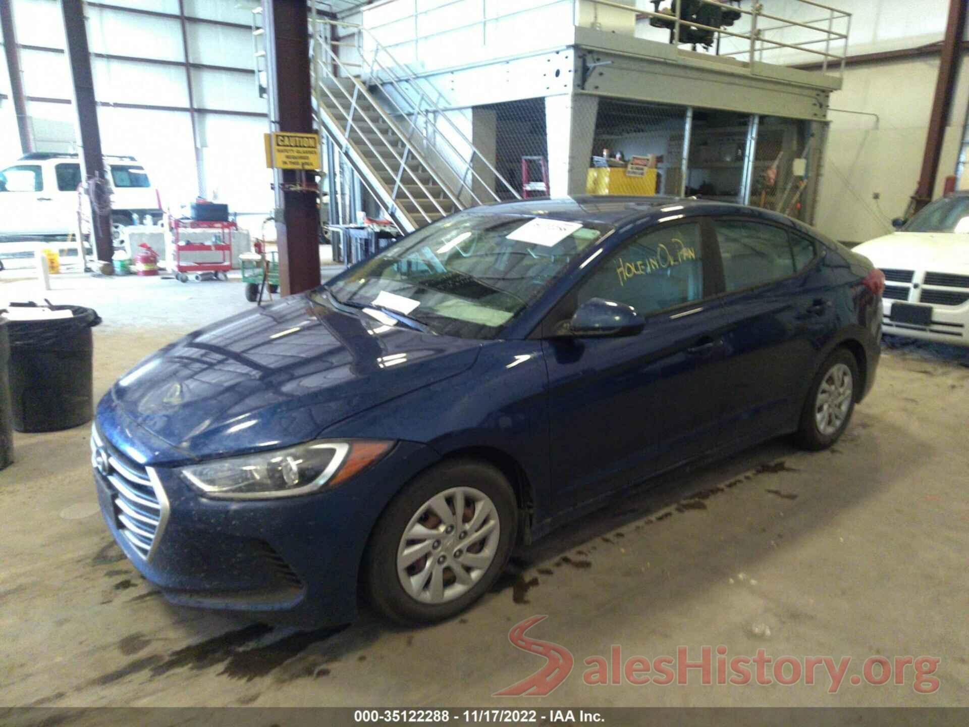 5NPD74LF8HH191217 2017 HYUNDAI ELANTRA