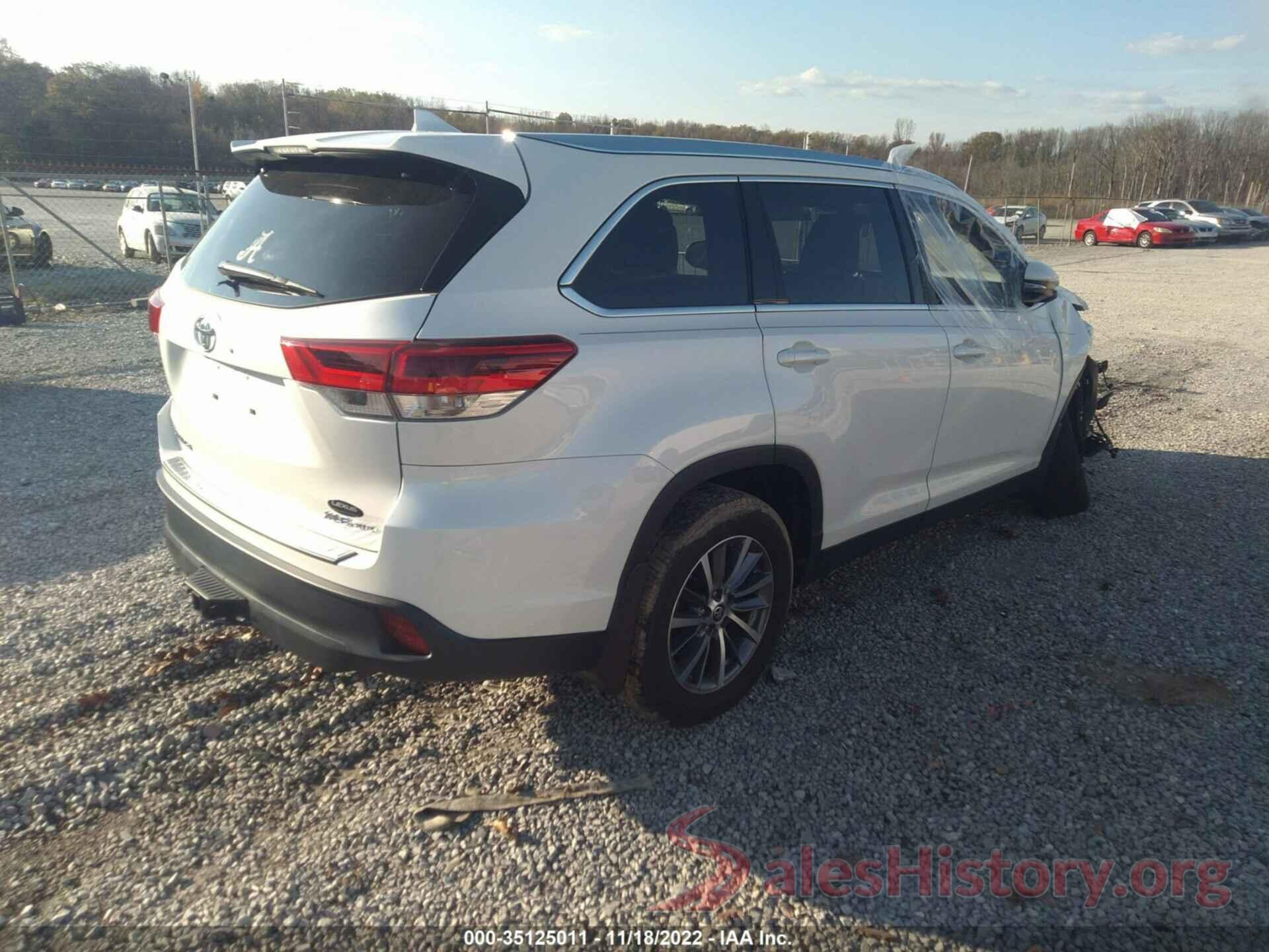 5TDJZRFHXKS626134 2019 TOYOTA HIGHLANDER