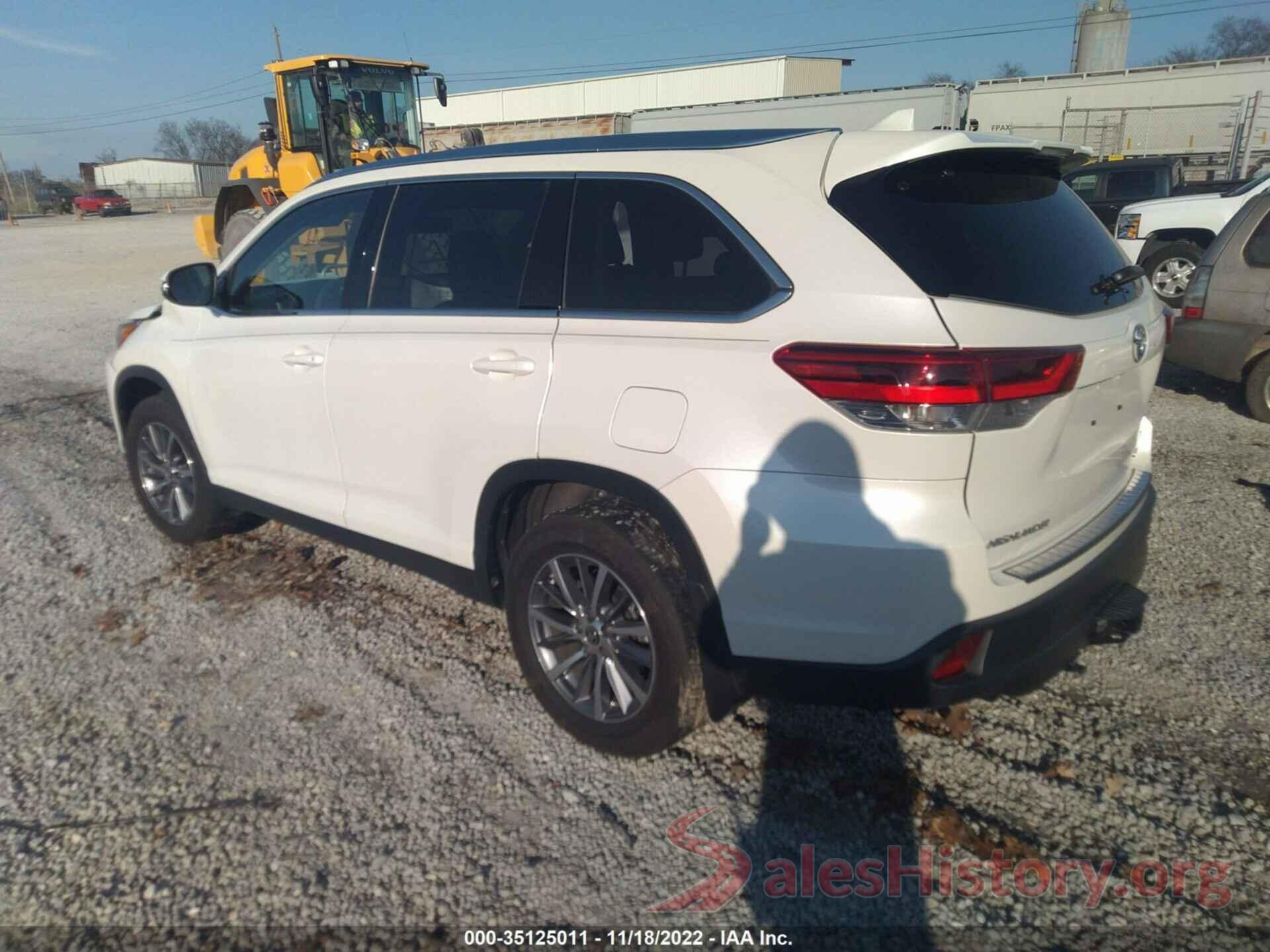 5TDJZRFHXKS626134 2019 TOYOTA HIGHLANDER