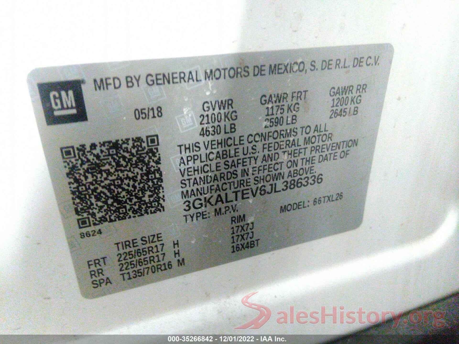 3GKALTEV6JL386336 2018 GMC TERRAIN