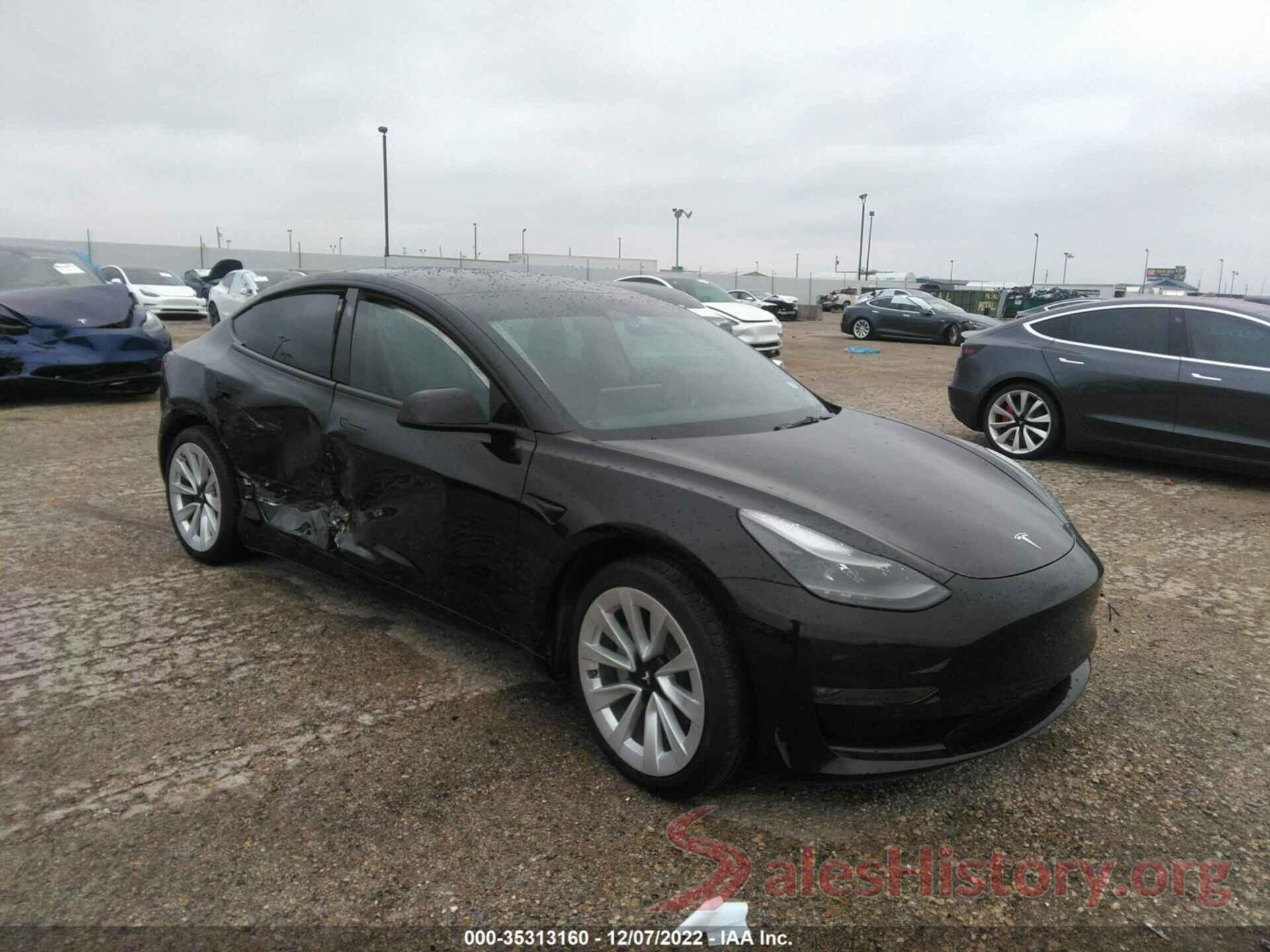 5YJ3E1EB0NF199901 2022 TESLA MODEL 3