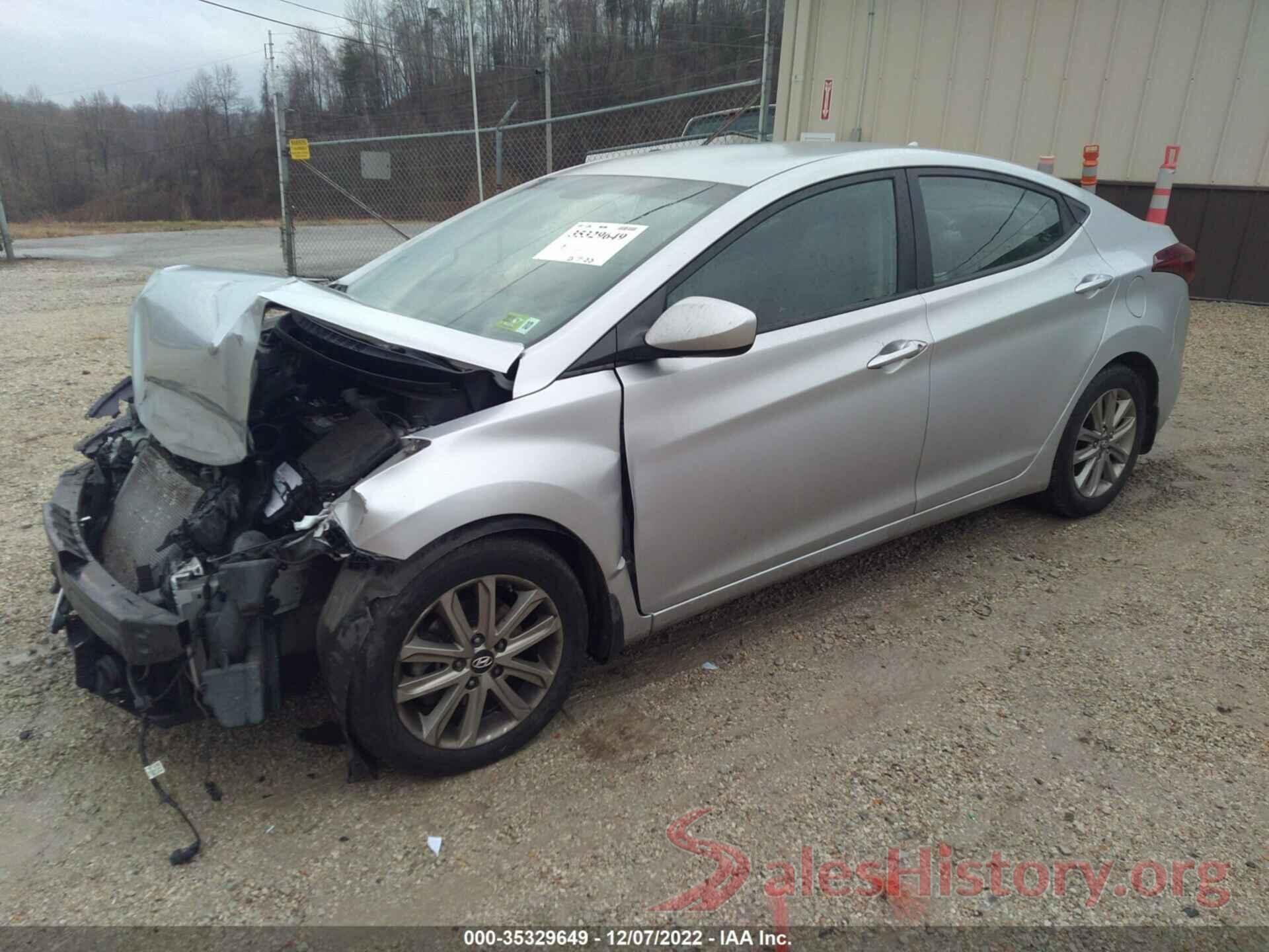 KMHDH4AE9GU480839 2016 HYUNDAI ELANTRA