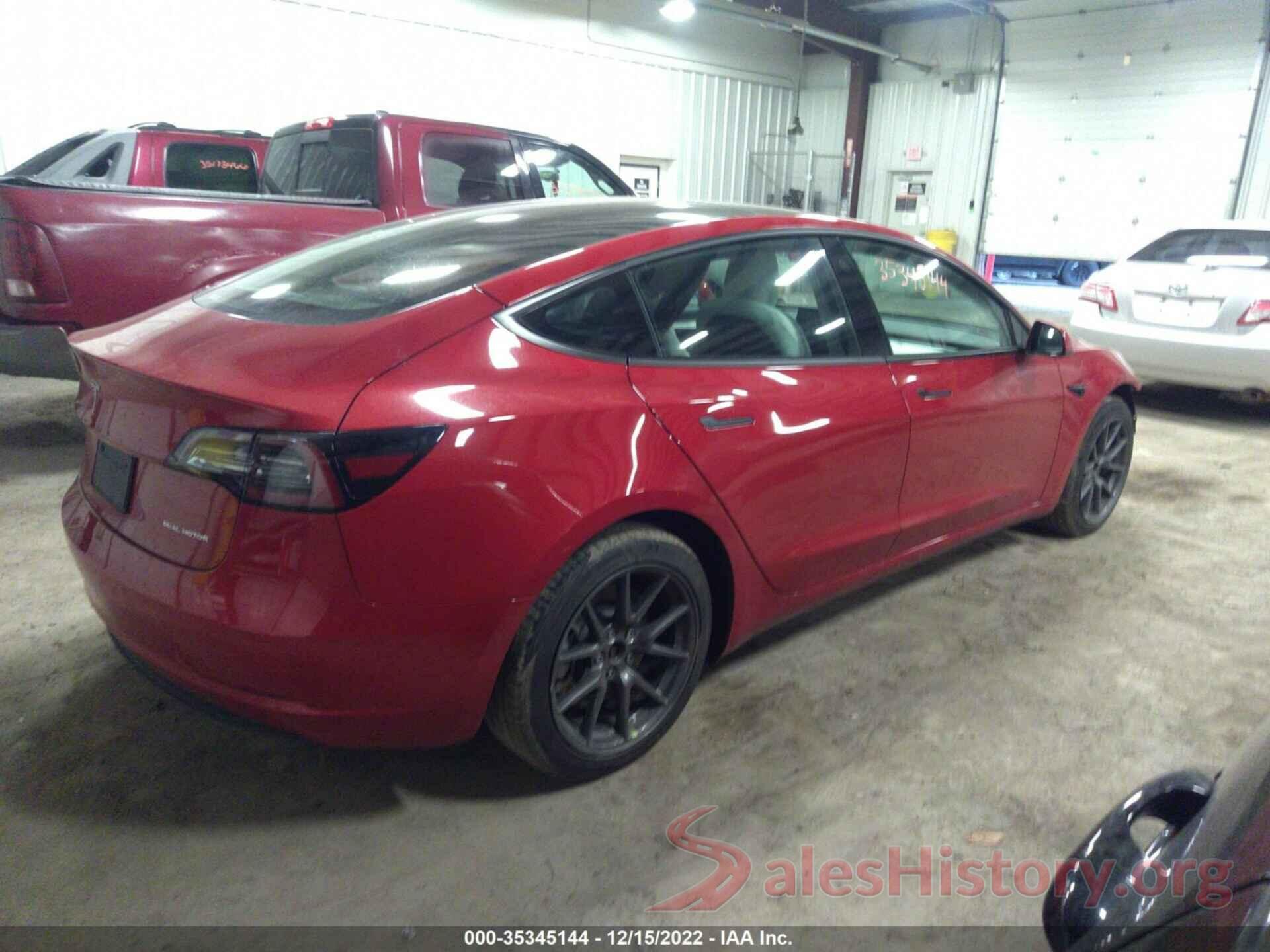 5YJ3E1EB8NF177368 2022 TESLA MODEL 3