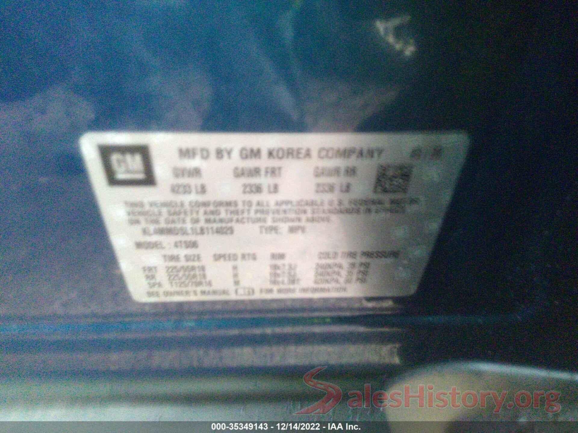 KL4MMDSL1LB114029 2020 BUICK ENCORE GX