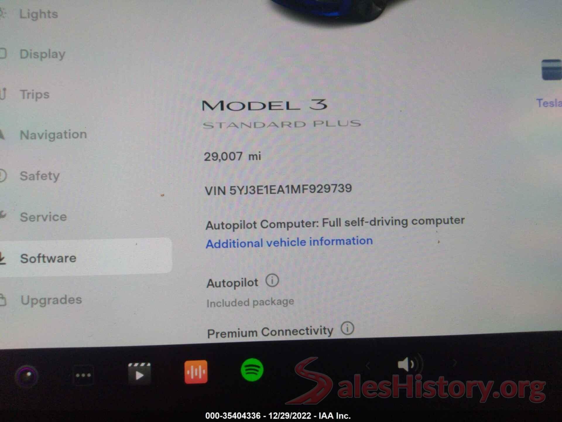 5YJ3E1EA1MF929739 2021 TESLA MODEL 3