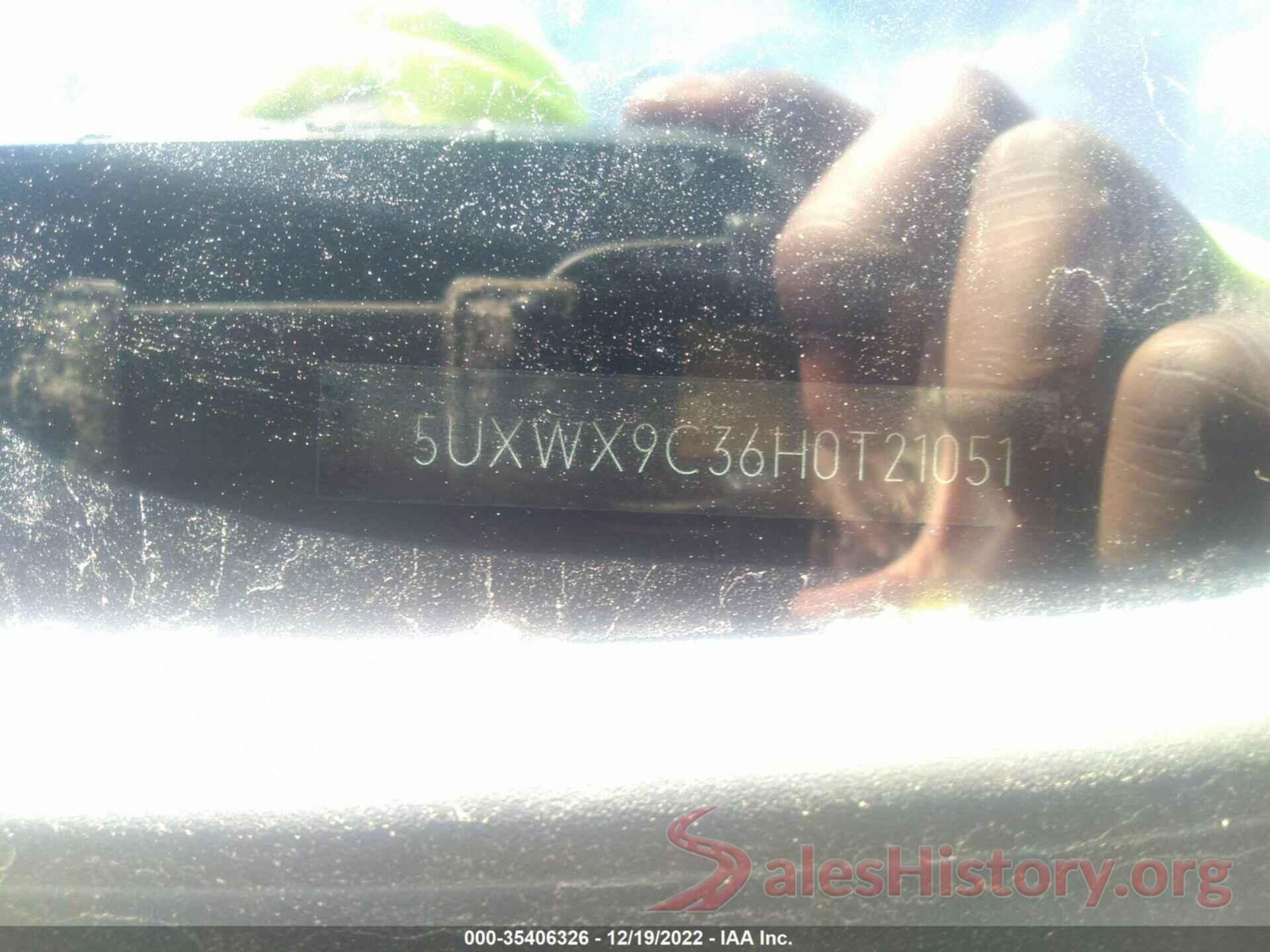 5UXWX9C36H0T21051 2017 BMW X3