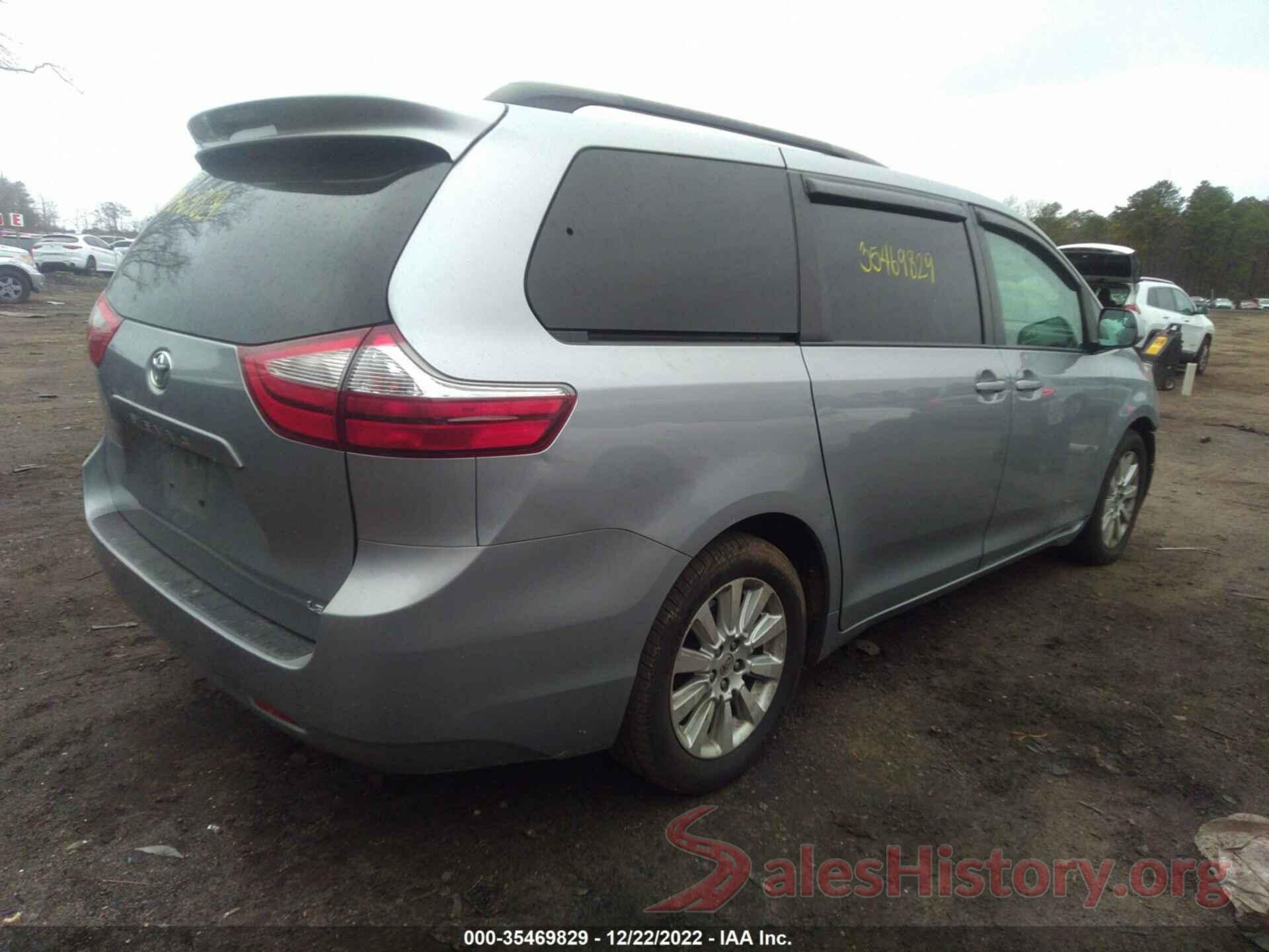 5TDKZ3DC5HS821365 2017 TOYOTA SIENNA