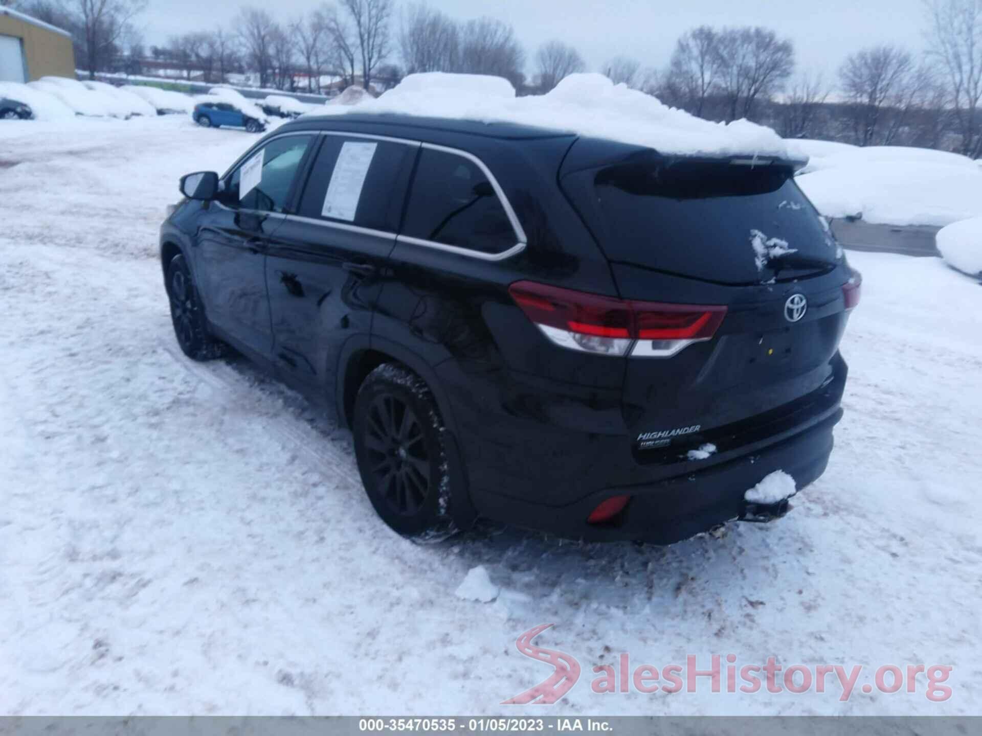 5TDJZRFH9KS604139 2019 TOYOTA HIGHLANDER