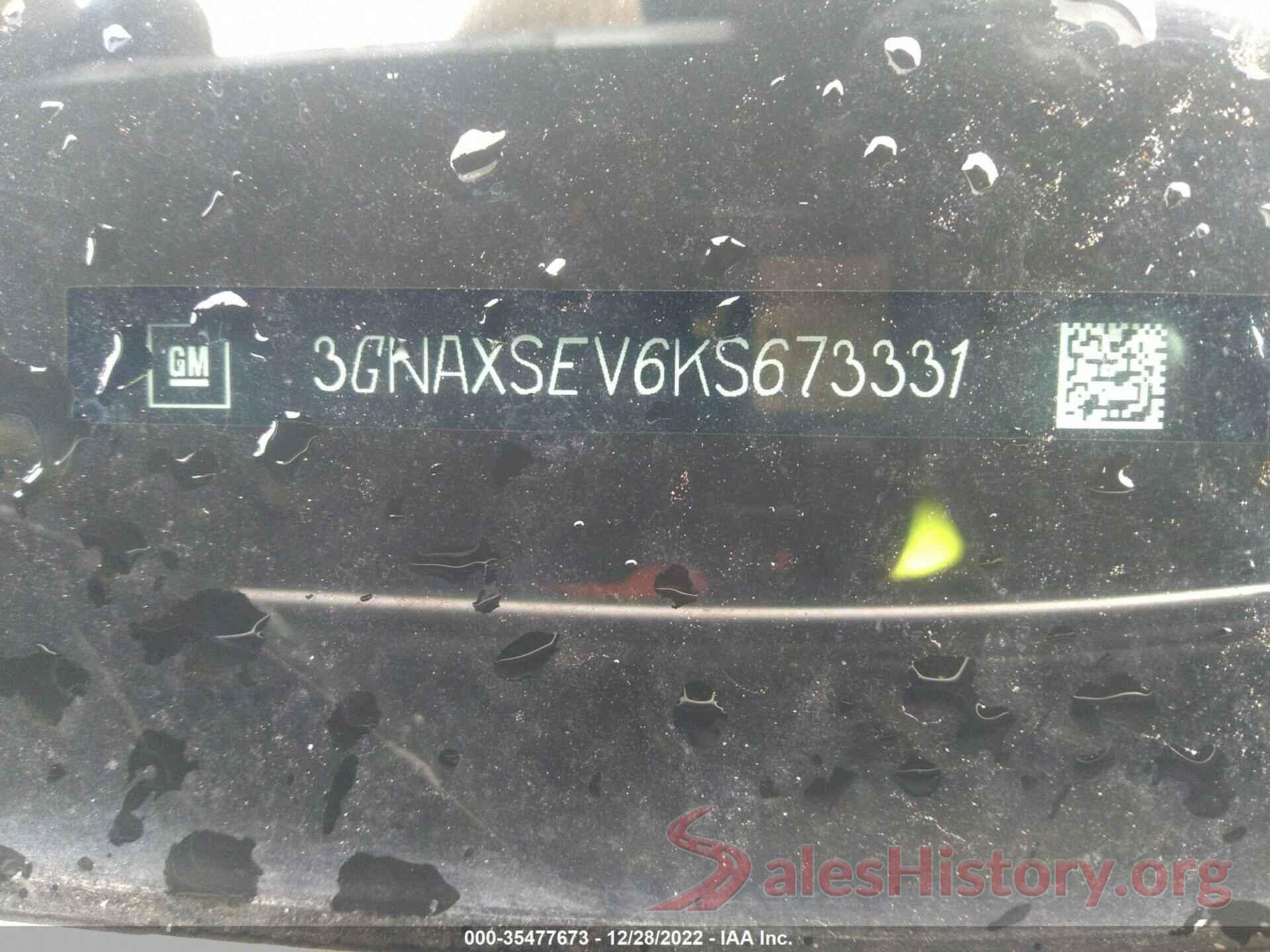 3GNAXSEV6KS673331 2019 CHEVROLET EQUINOX