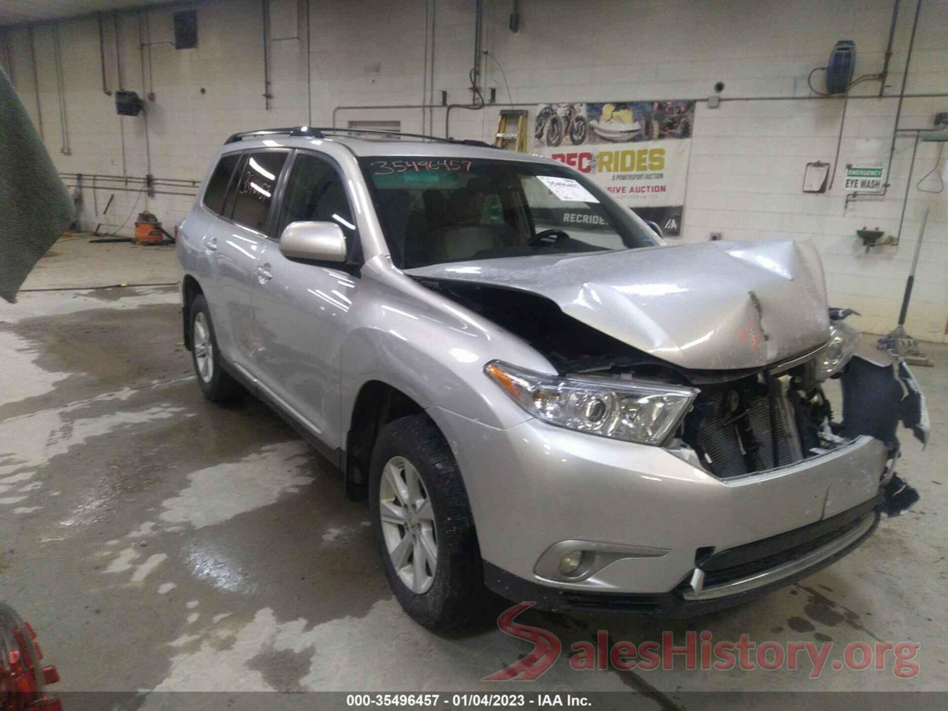 5TDBK3EH0DS245287 2013 TOYOTA HIGHLANDER