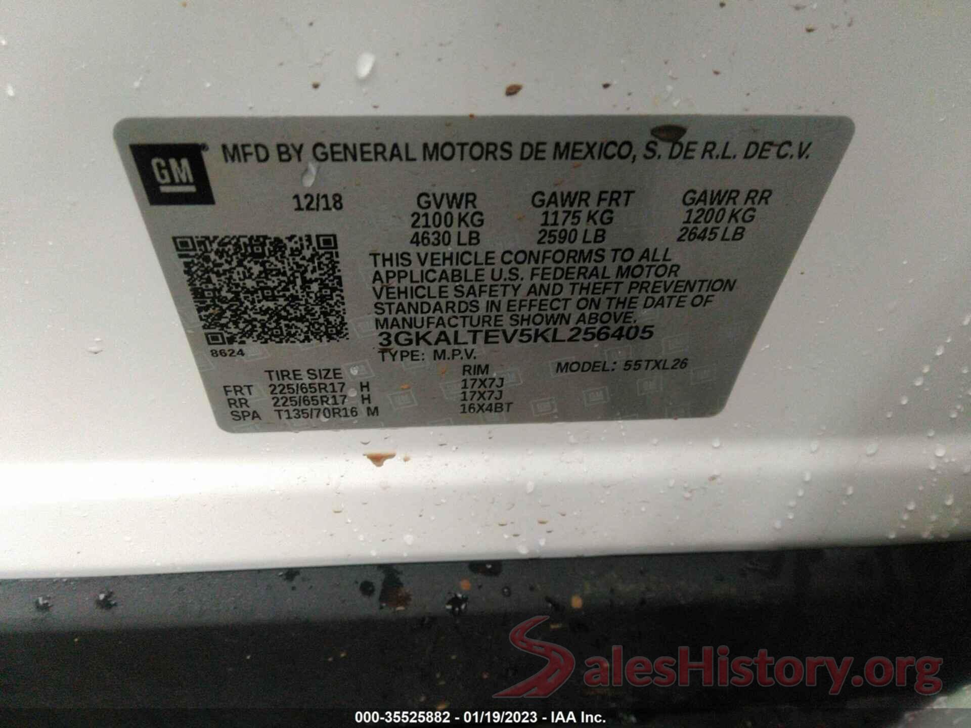 3GKALTEV5KL256405 2019 GMC TERRAIN