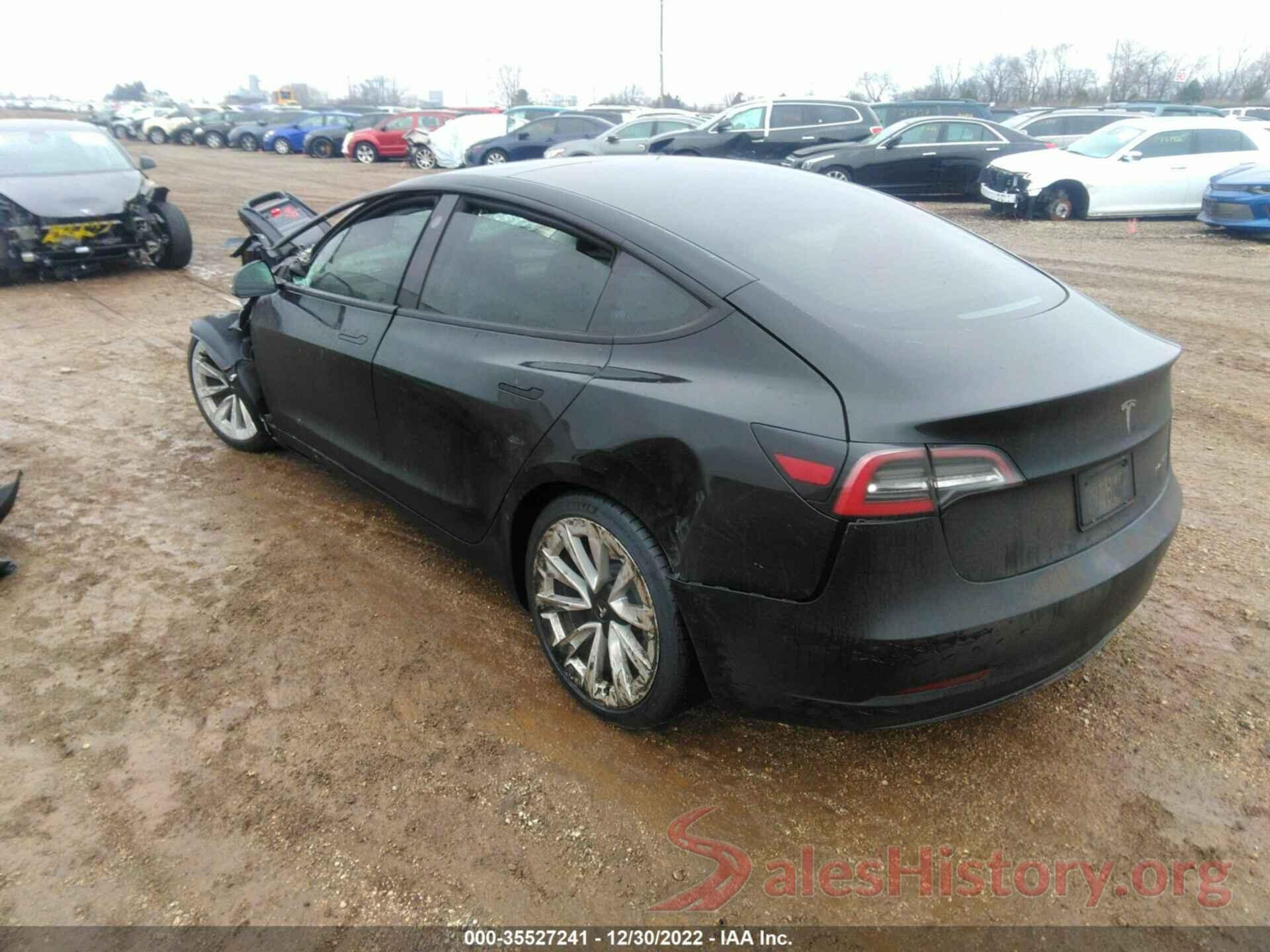 5YJ3E1EBXNF208202 2022 TESLA MODEL 3