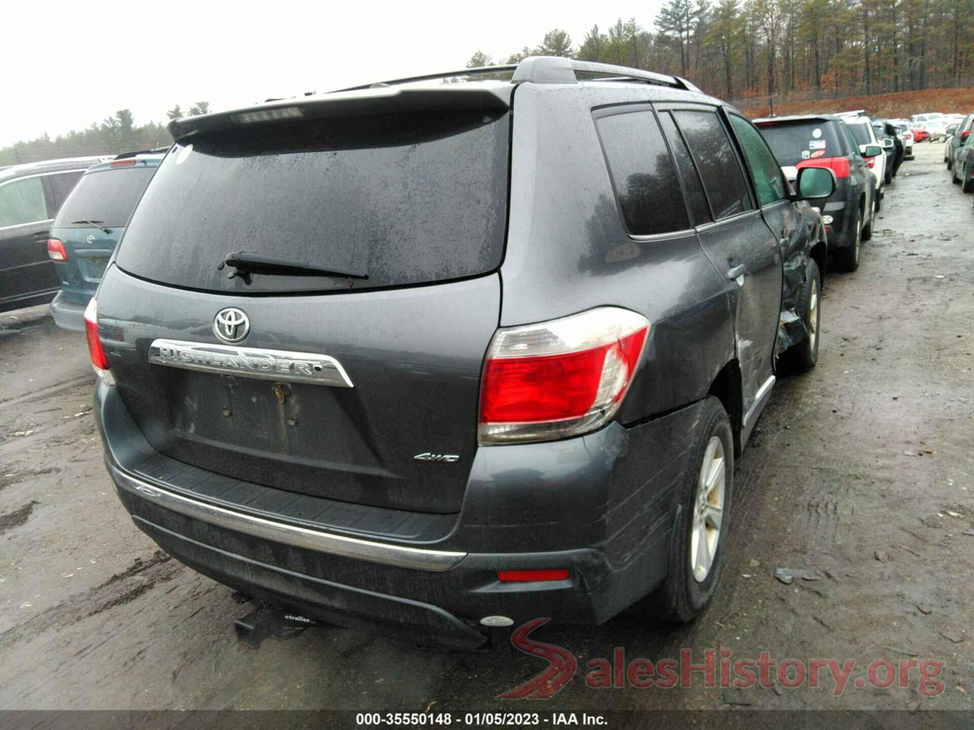 5TDBK3EH5DS244233 2013 TOYOTA HIGHLANDER